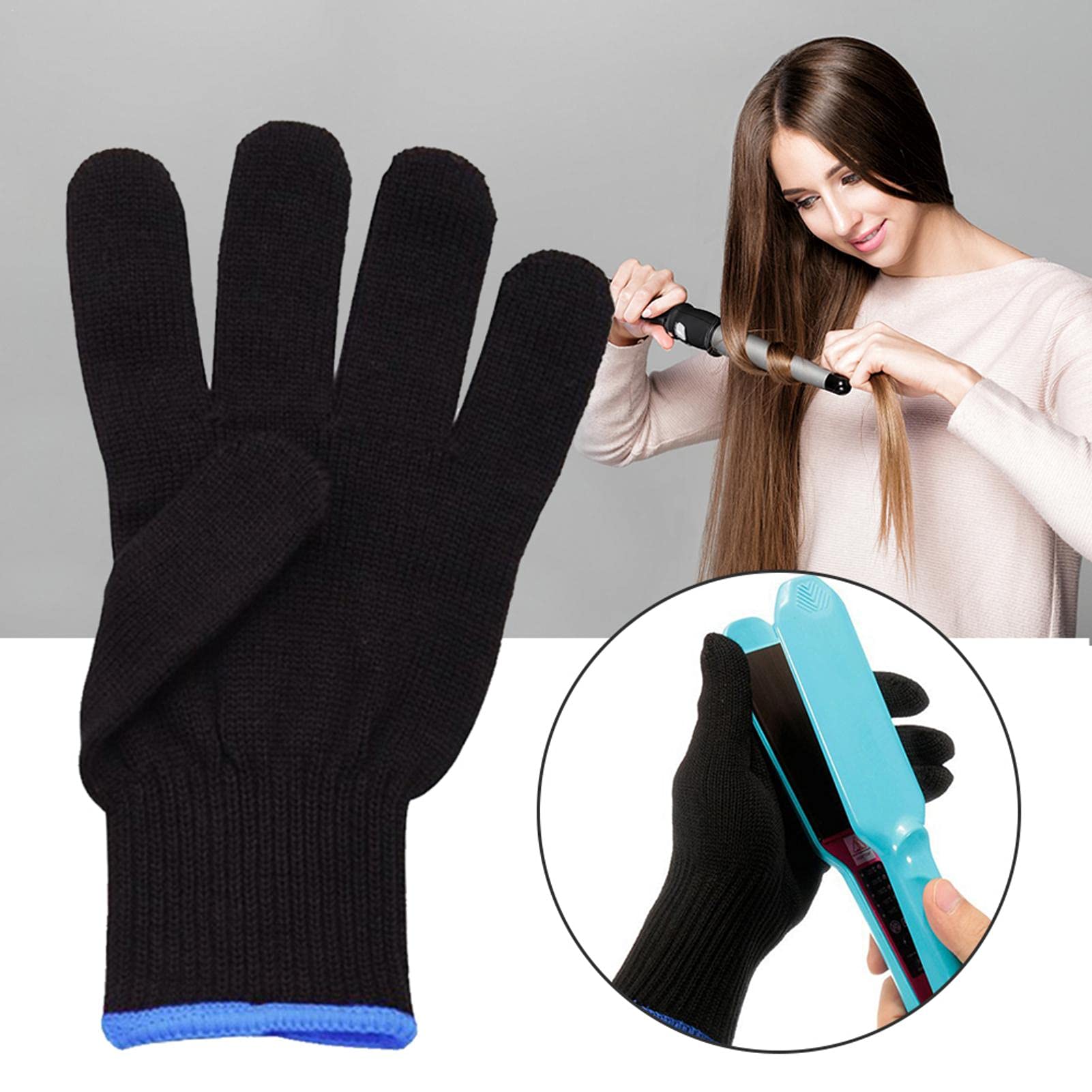Gant Anti Chaleur Coiffure, Gants Résistants À La Chaleur, Gant Coiffure Chaleur Reutilisable Professionnel Coiffeur, pour Coiffer Cheveux avec Fers À Lisser/Boucler/Cuisine/Travaill 1