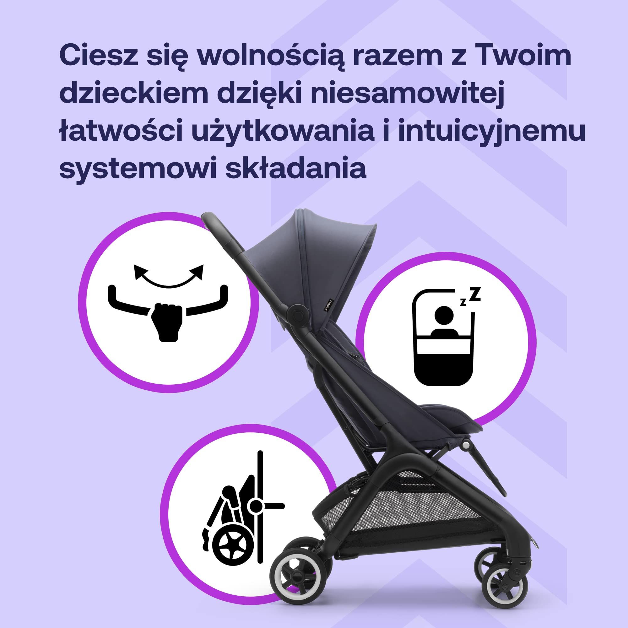 Bugaboo Butterfly Ultra Kompaktowy Dziecięcy Wózek Podróżny, Lekki, Mały i Poręczny, 1-Sekundowe Składanie Jedną ręką, Ergonomiczny, Pojemny, Łatwe Manewrowanie Jedną ręką, Stormy Blue
