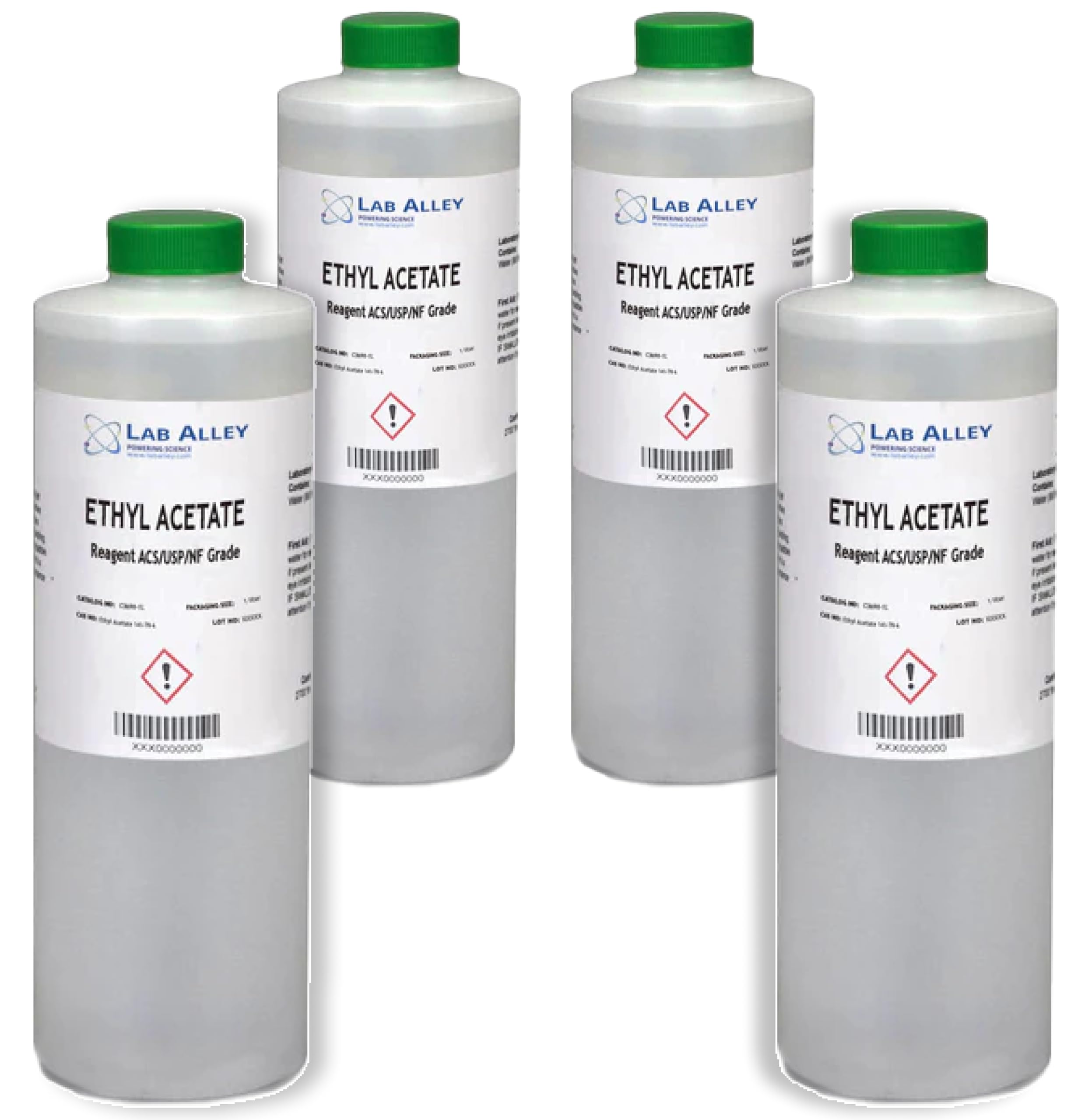 Ethyl Acetate, ACS/USP/NF Grade, 99.5%, 4 Liter (Sold as 4x1 Liter)