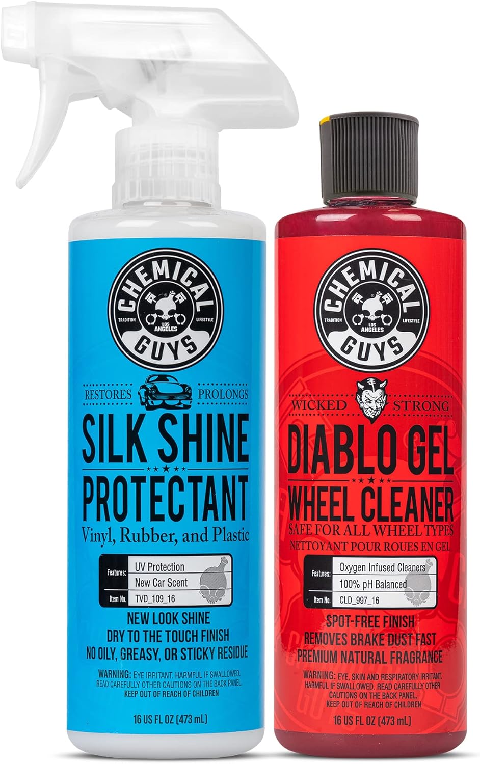 Chemical Guys Wheel Cleaner & Tire Protectant Bundle with (1) 16 oz Silk Shine