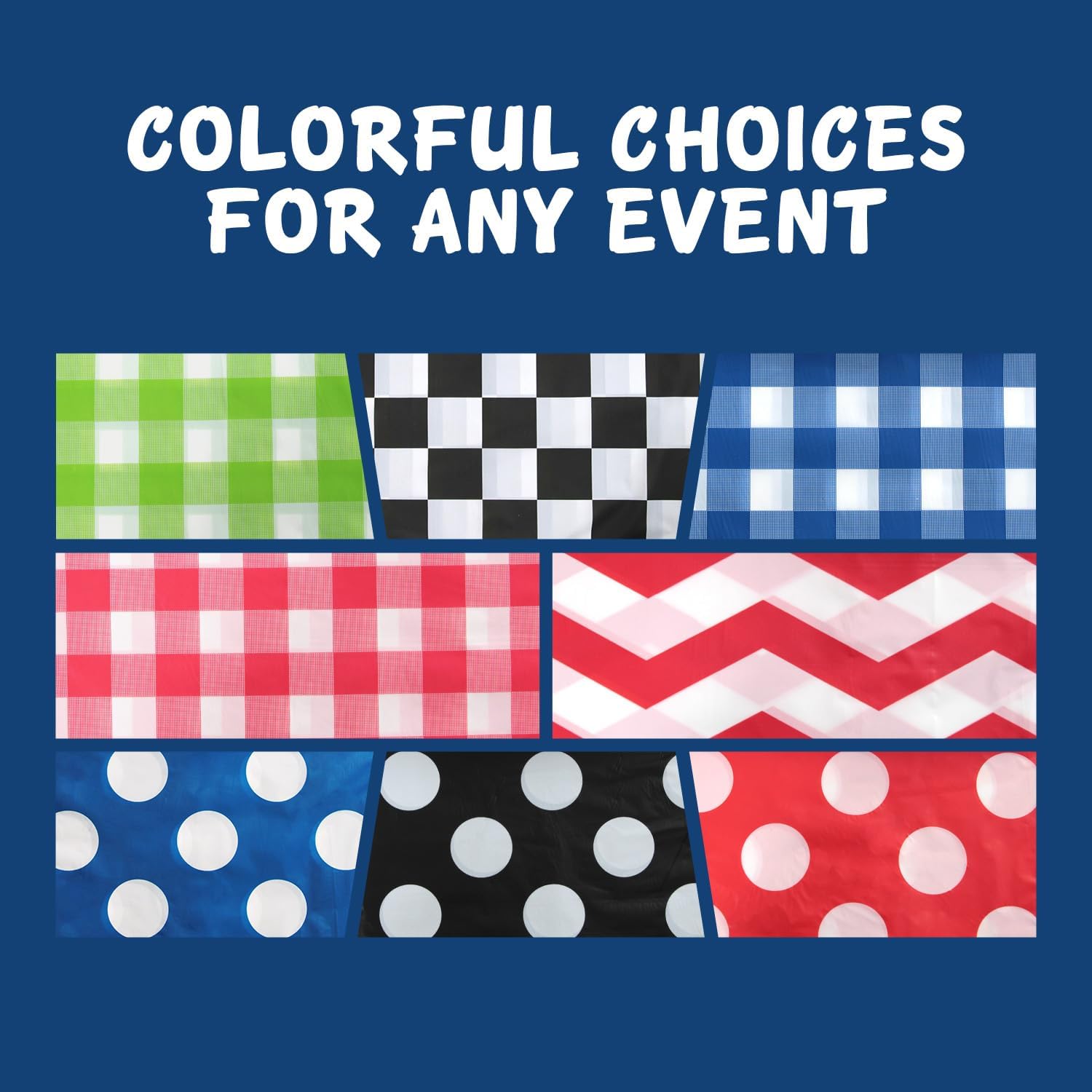 Clearly Polka Dot Red Plastic Tablecloth Roll with Cutter, 423 Sq.Ft (52"x1181") Extra Large Disposable Picnic Table Cover, Plastic Table Cloth Disposable for Parties, Events and Outdoor Gatherings - Image 7