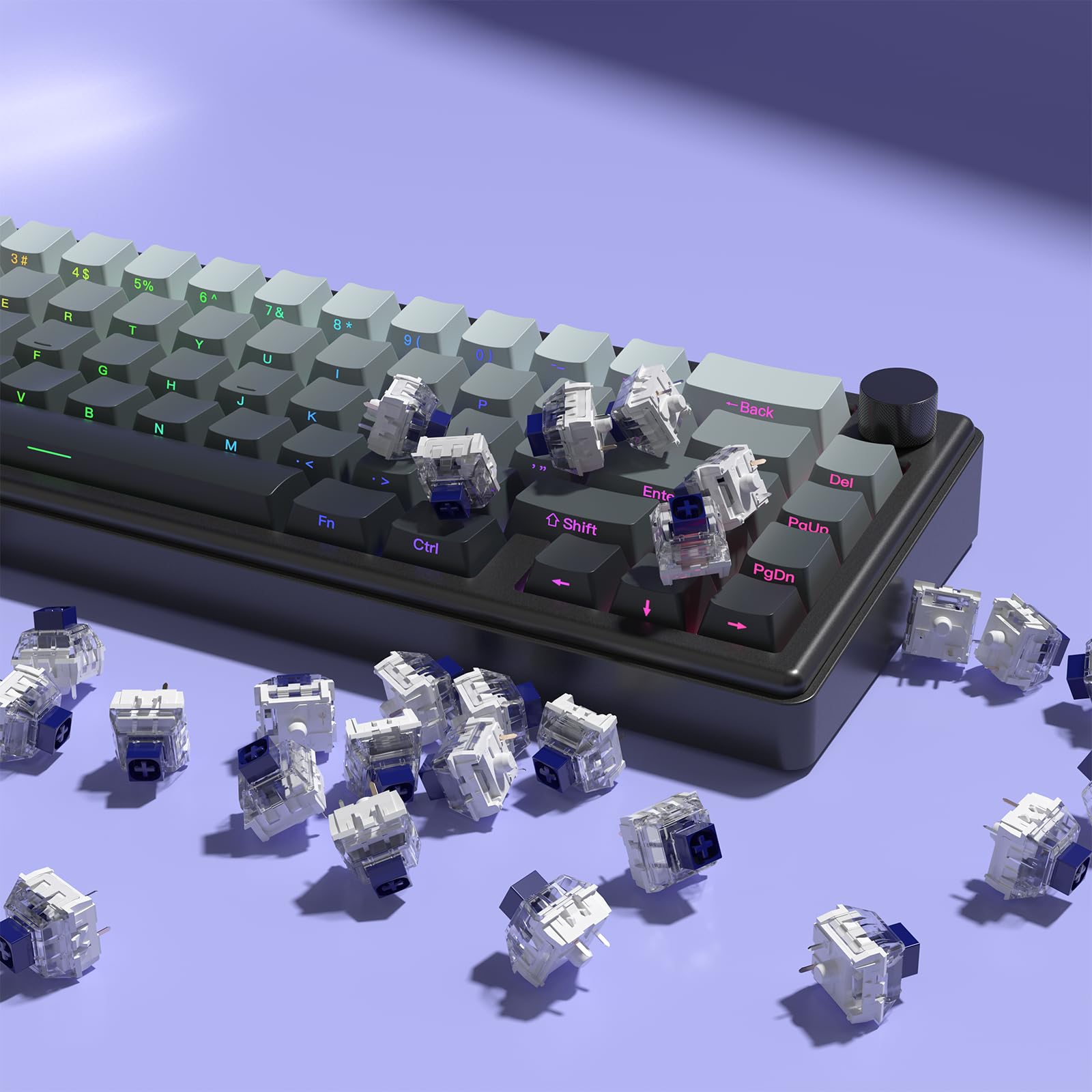 Interrupteurs Kailh Box Navy Pro pour clavier de jeu mécanique, interrupteurs 3 broches cliquet/pré-lubrifiés/étanches IP56 (Navy Pro, 108 pièces)