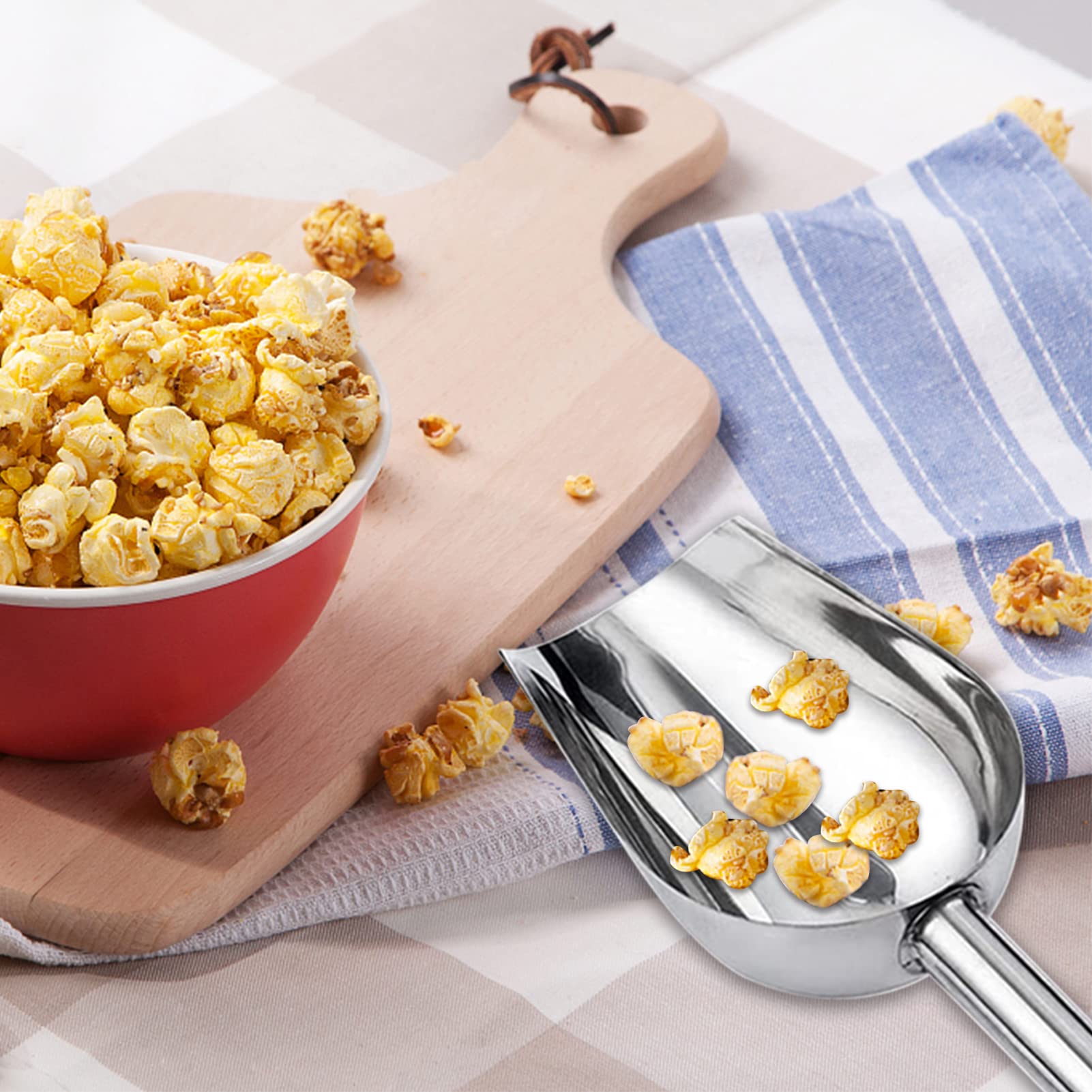 Paletta per ghiaccio in acciaio inox, 5 palette per caramelle, multiuso Paletta per Alimenti in Metallo, Cucchiaio Pratico da Cucina per buffet, bar e cucina, feste, matrimoni(Tramutante)