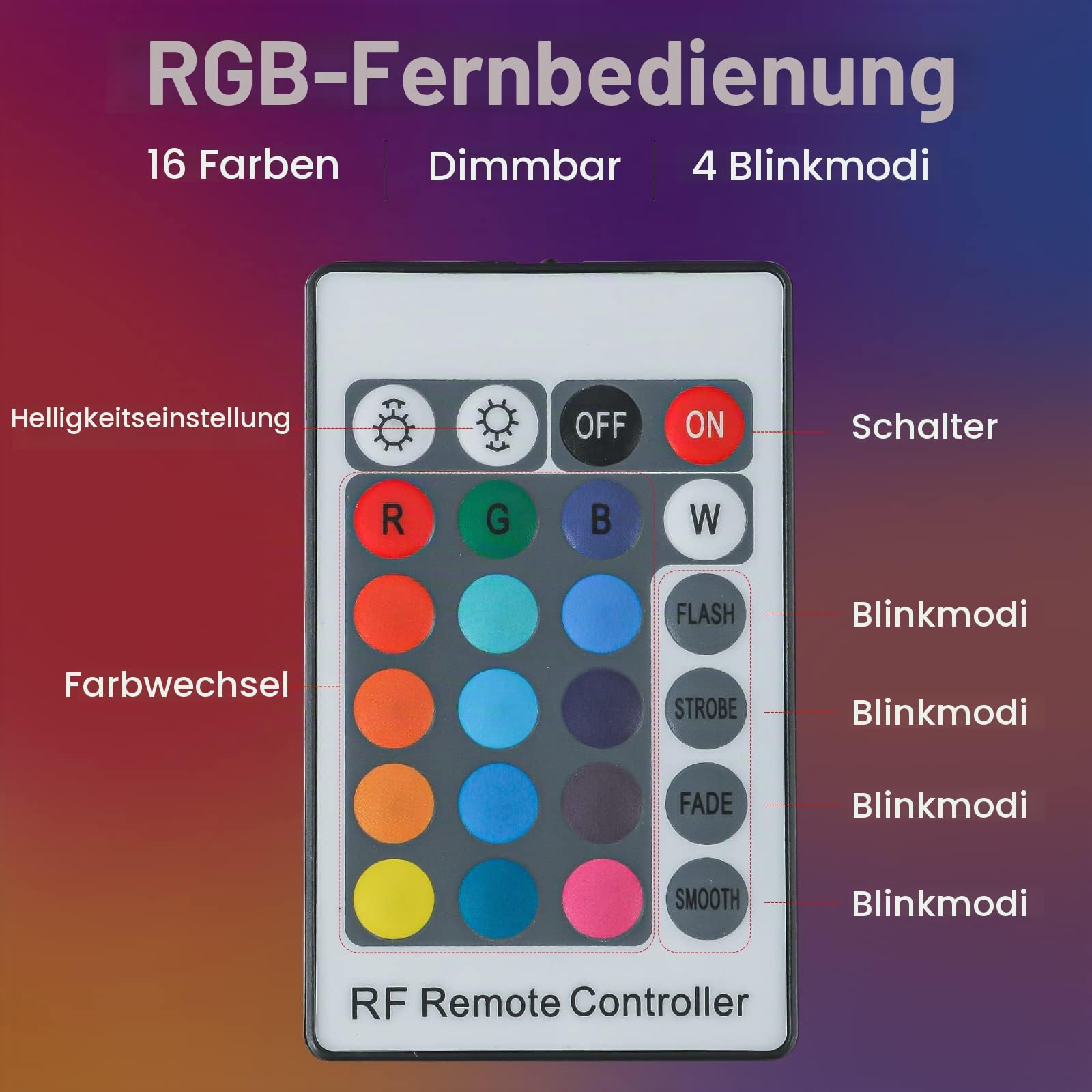 RGB Wandleuchte mit Fernbedienung, 6000mAh Farbwechsel LED Akku Wandleuchte, 16 Farben, Ohne Stromanschluss, Innen Dimmbar Wandlampe, Geeignet für Schlafzimmer Wohnzimmer (weiß 2 Stück)