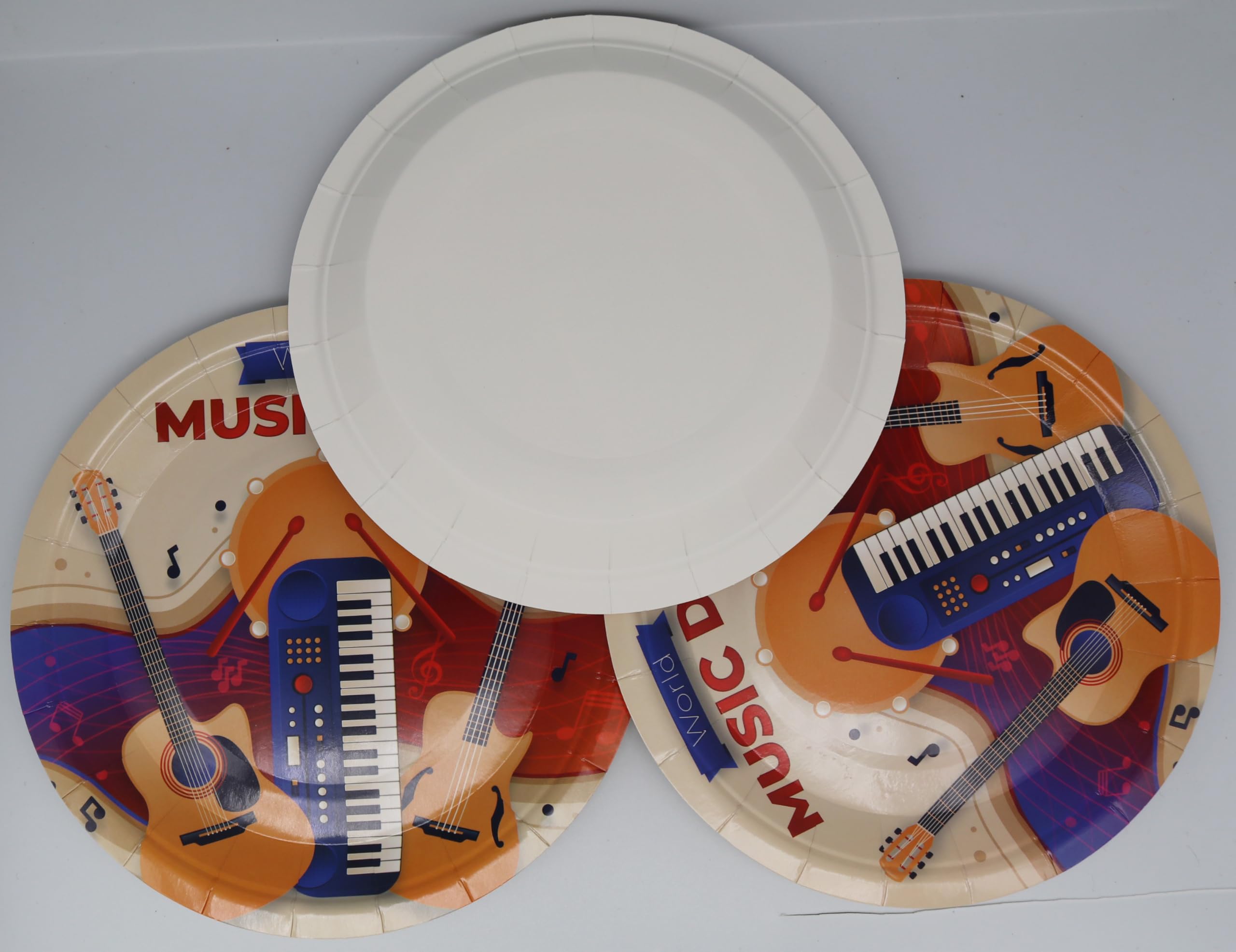 Piano Music Day Theme - Servizio da tavola per feste di compleanno dei bambini, 61 pezzi, compresi piatti di carta, bicchieri, tovaglioli e tovaglie, adatto per 20 persone