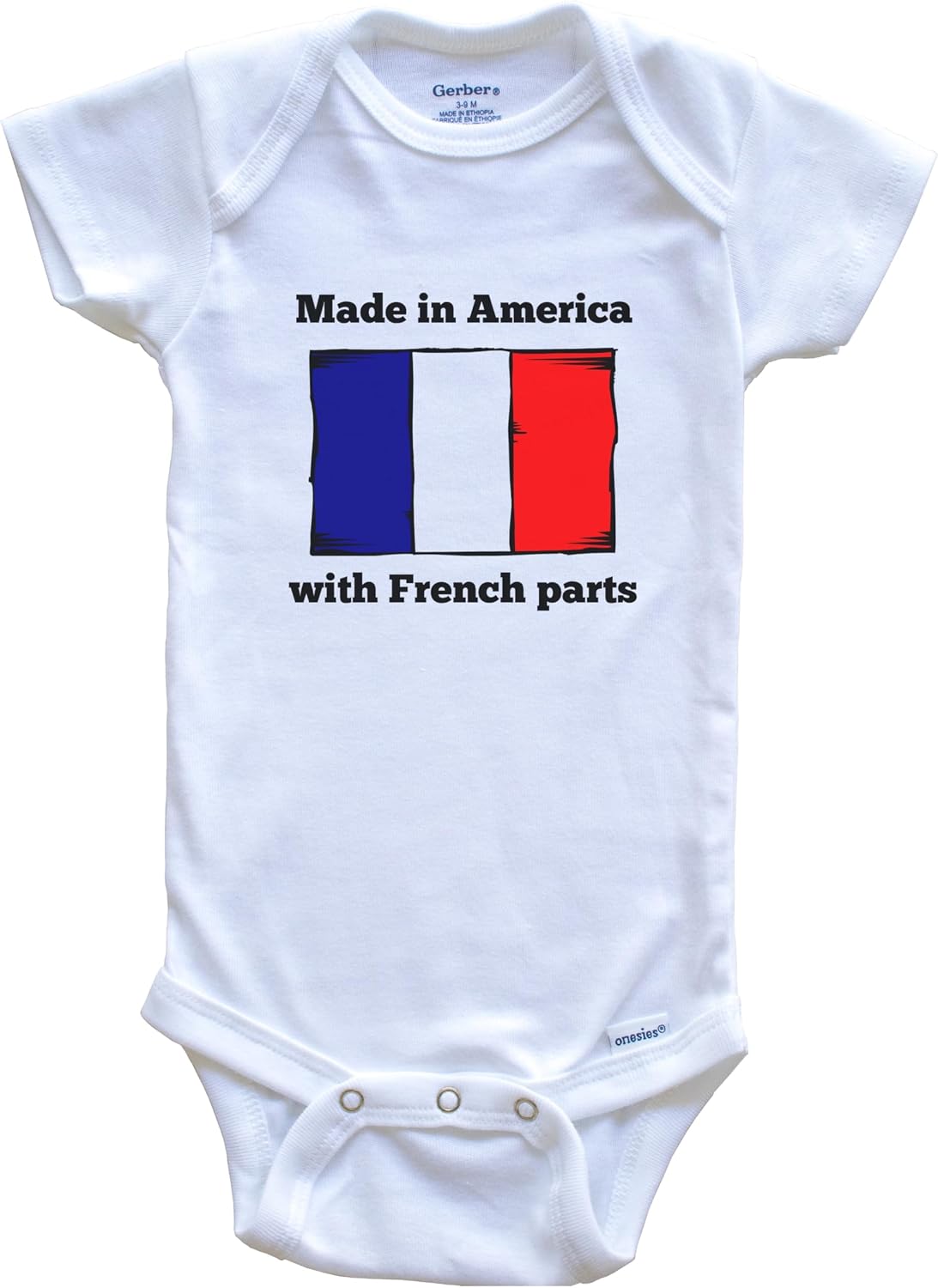 French American Baby Bodysuit Bundle (3 Piece Set)