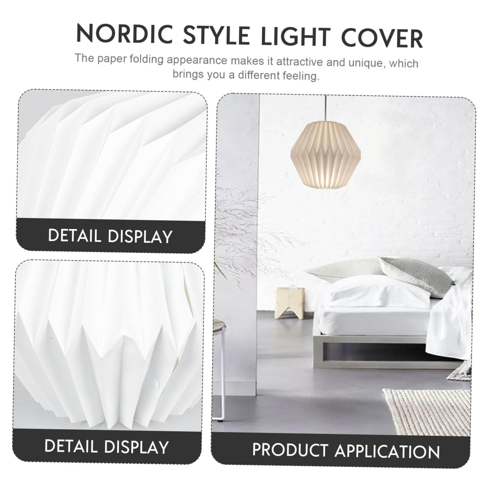 Mikikit 3pezzi Lampadario Stile Nordico Con Paralume Geometrico Design Elegante e Creativo Facile Da Installare Per Casa Negozio e Hotel