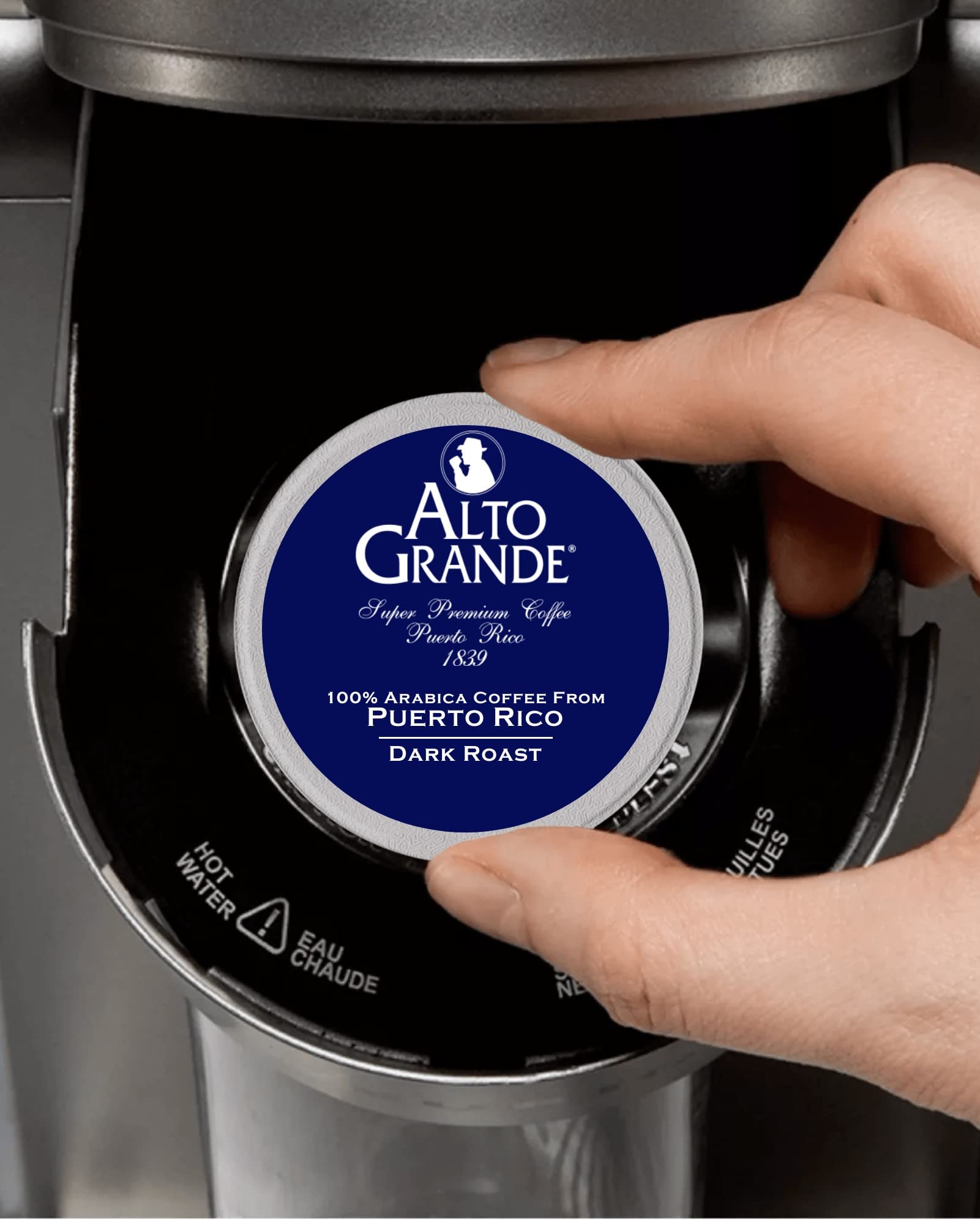 Alto Grande Cápsulas de café arábica de tostado oscuro molido, 72 unidades, compatible con cafeteras Keurig K Cup
