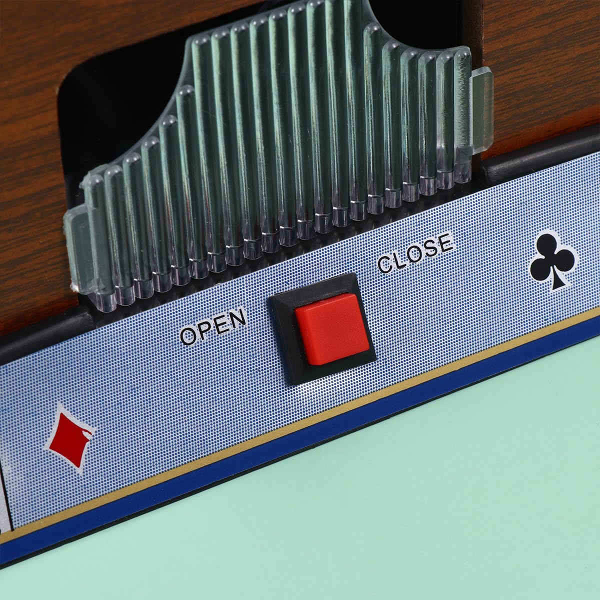 Alasum Macchina Mescolatrice di Carte Elettrica in Legno per Poker e Bridge, Dispositivo Automatico per 2 Mazzi, senza Batteria, Accessorio per Giochi da Tavolo e Competizioni