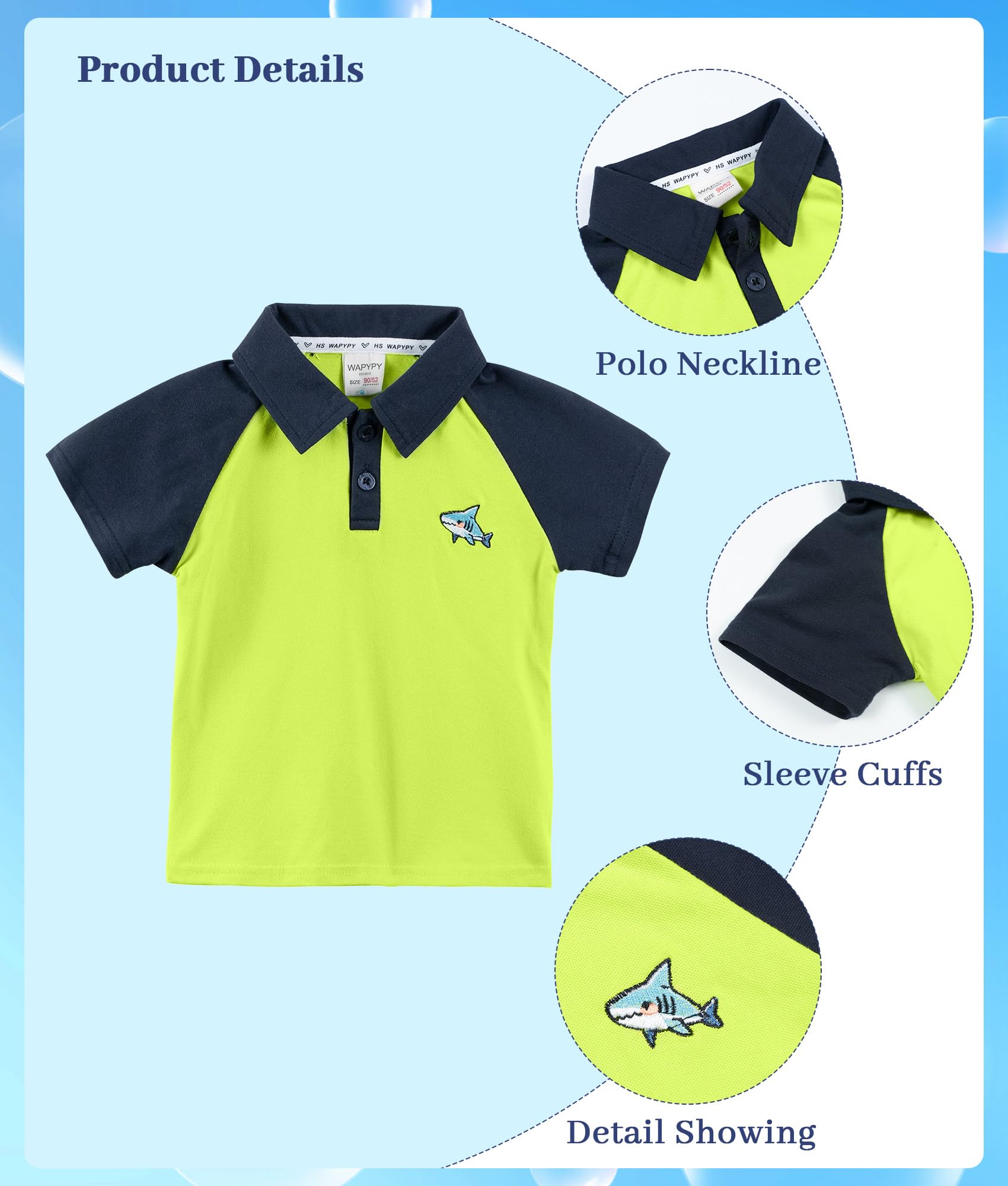 Volunboy Completi Estivi Bambino, Set di Polo Shirt a Maniche Corte e Pantaloncini per Neonato Ragazzi 1-6 anni
