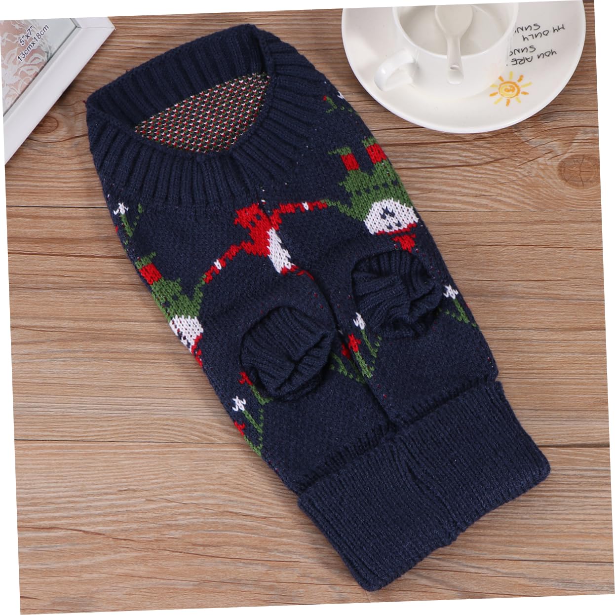 Housoutil 3pièces Pull Tricot pour Chien Manteau Turtleneck De Noël Doux Et pour Animaux Vêtements Hiver pour Chiens Bleu