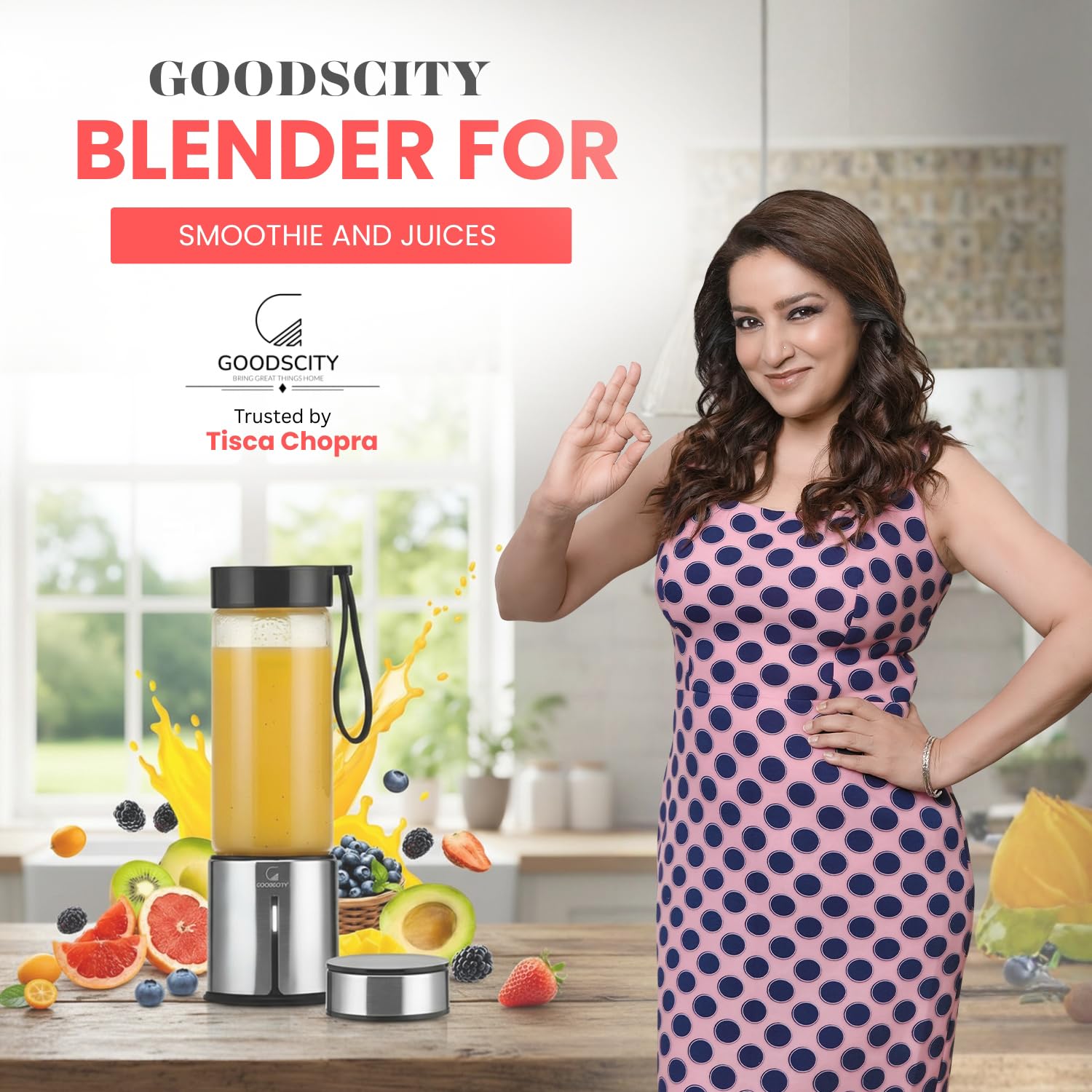 Goodscity Mini Hand Blender - Portable Smoothie Maker -2