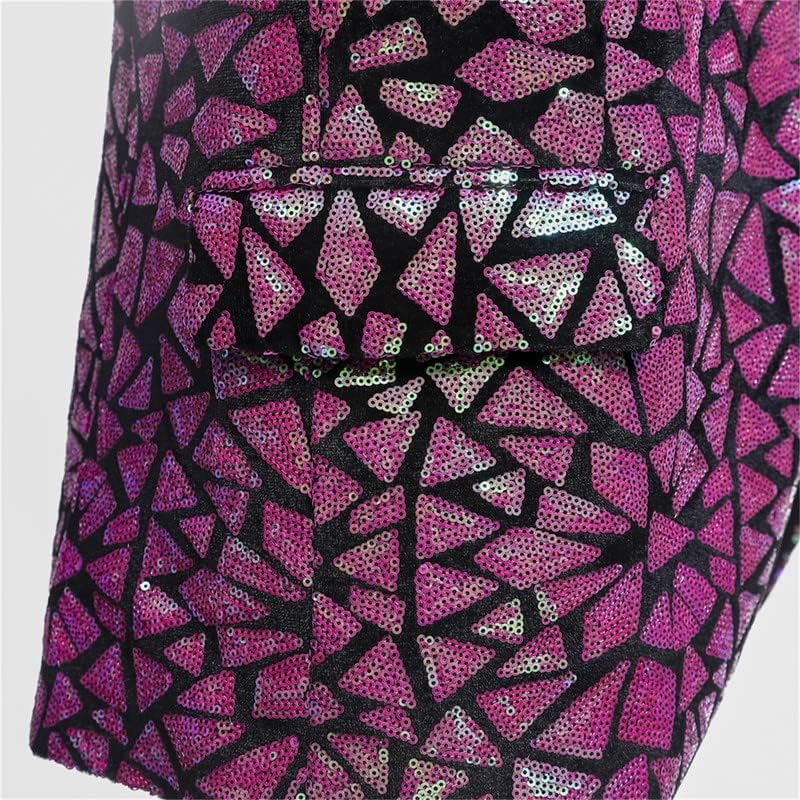 Men's Stylish Blazer Sequins Suit Jacket Allover Sparkle Tuxedo for Men Party Dinner Prom