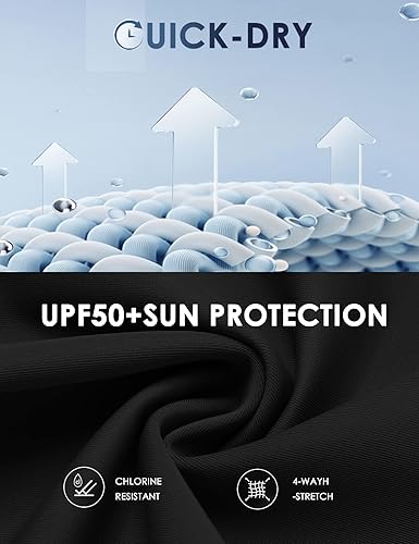 Miniatura 4 de Ekouaer pantalones cortos de surf deportivos, elastizados y lisos para playa para mujer