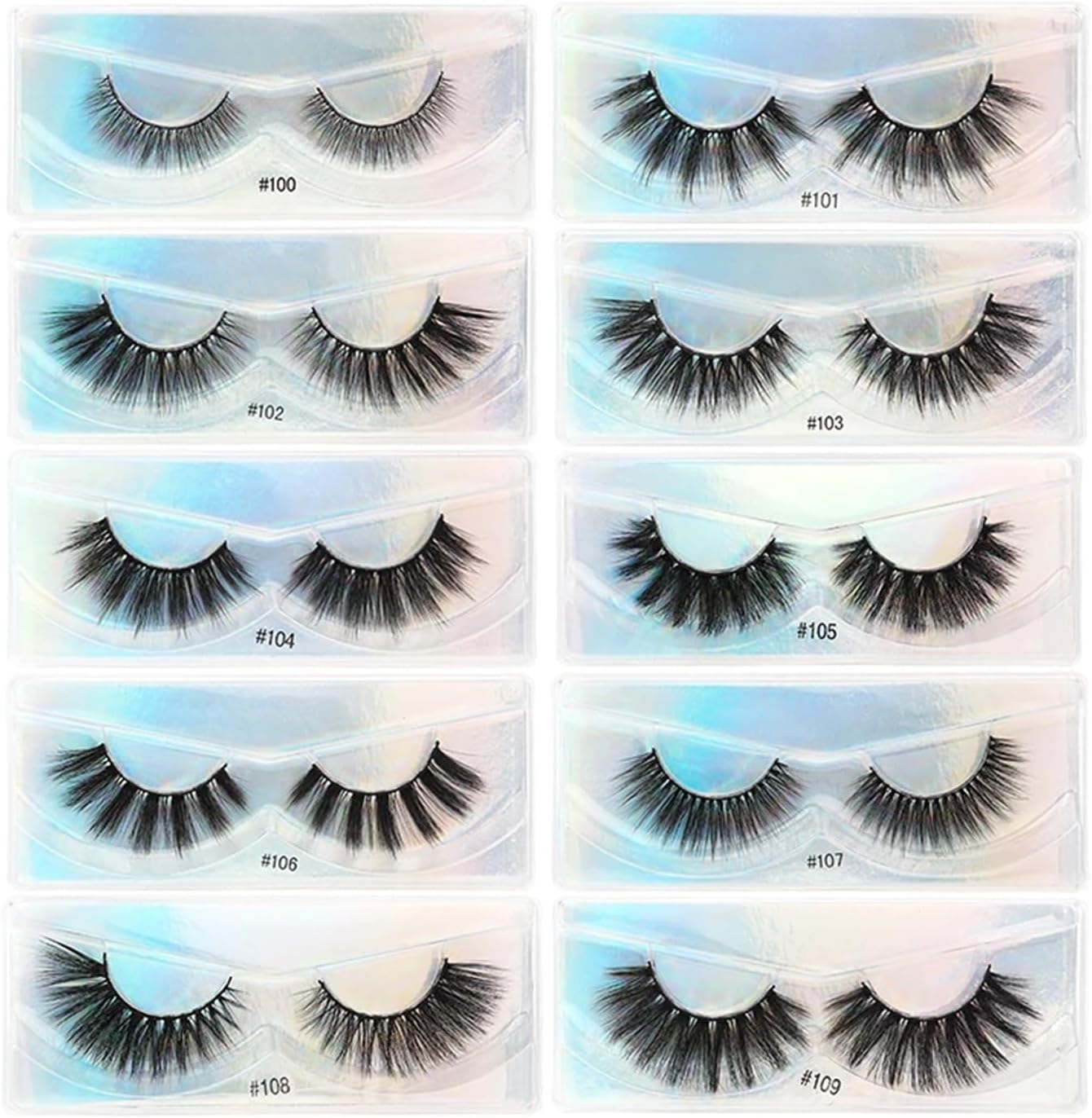 UAMOU 10/20/100 3D ミンクまつげふわふわドラマチックまつげ虐待フリー手作り Cilios つけまつげメイクアップア