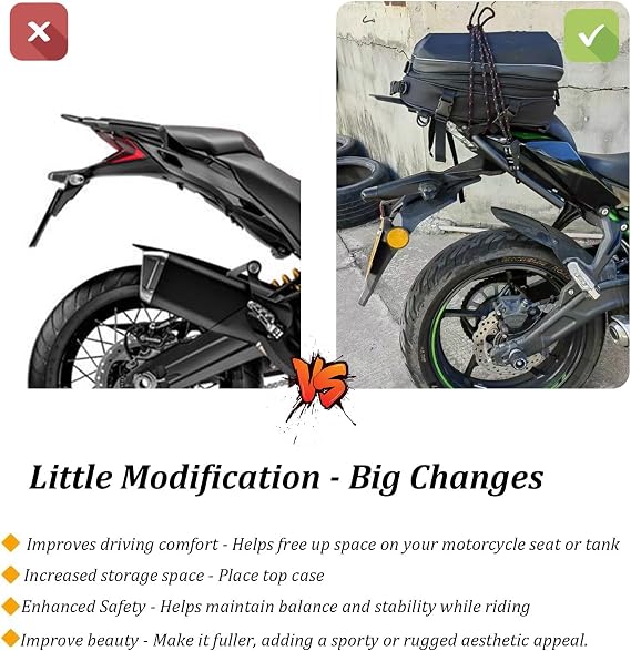 Universal Motorcycle Rear Luggage Rack Compatible with Ducati Multistrada mts 950 1200 1260 2015-2021 CNC Alloy Cargo Carrier Top Box Holder Support Bracket Shelf Holder Accessories