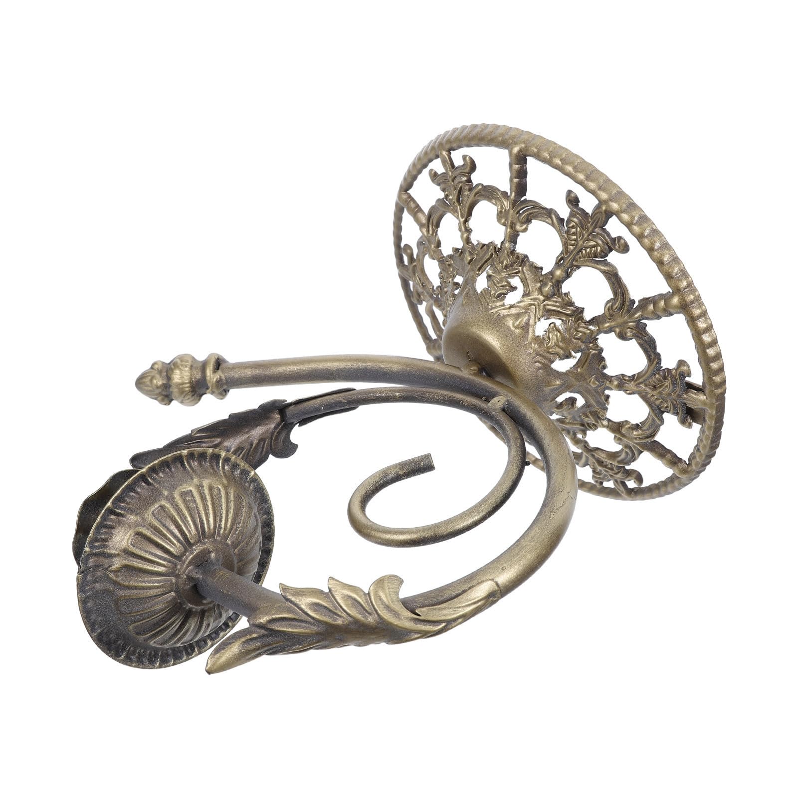 Candelabro de pared vintage de hierro dorado para dar calidez al porche y jardín