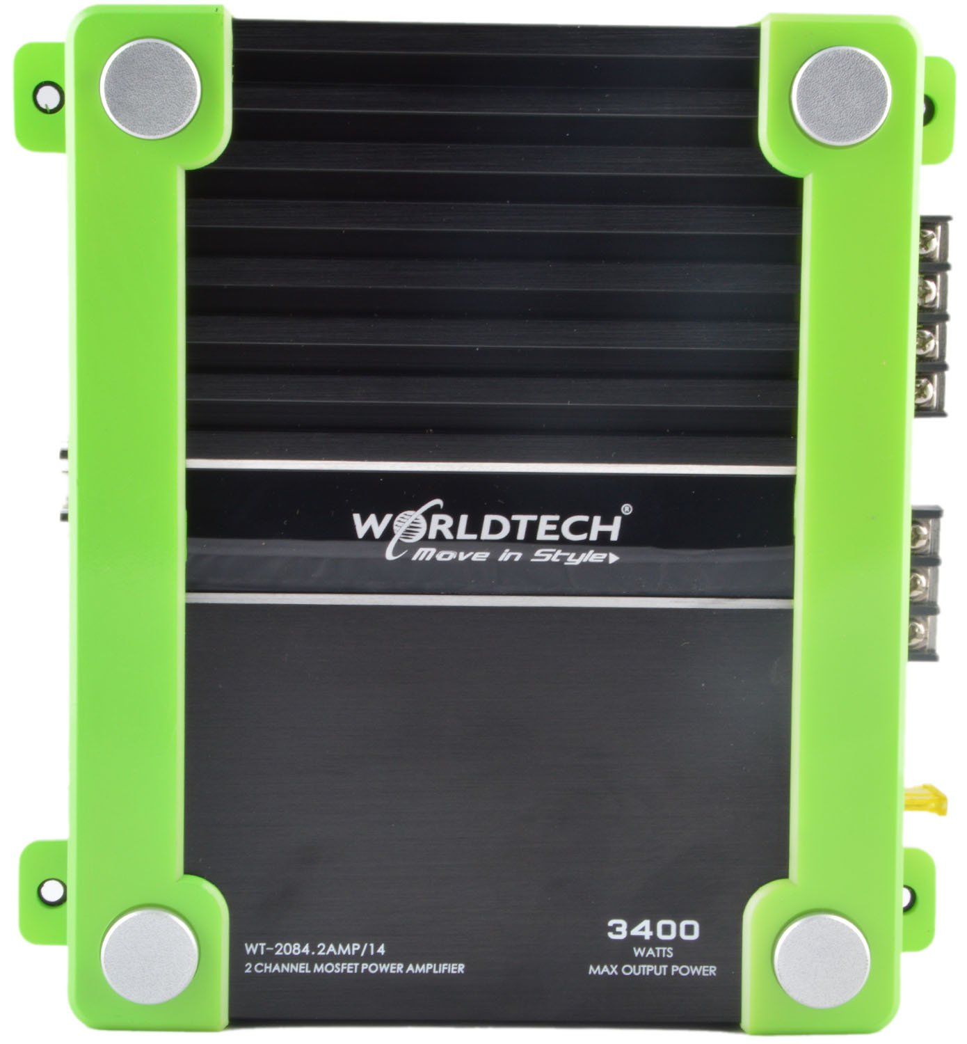 Worldtech WT2084 2Amp/14 2 Channel 3400W Car Power Amplifier Amazon