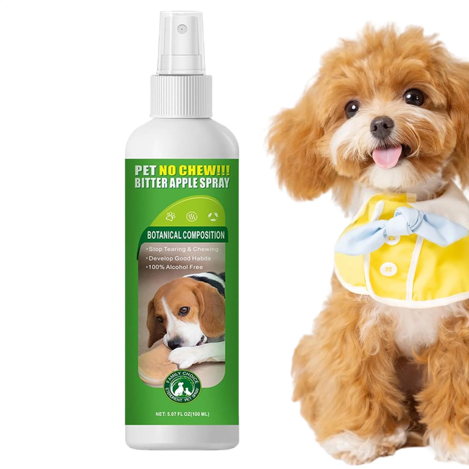 Générique Spray Anti-Mordillage pour Chiens - Brume Amère 100 ML | Spray Anti-Mastication Canin - pour Meubles De La Maison Canapé Et Divan Encadrement De Porte Cour Et Jardin Pelouse