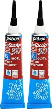 Pebeo Cetacolor 3D Gloss Color 20ml Pepper Red 45 x2