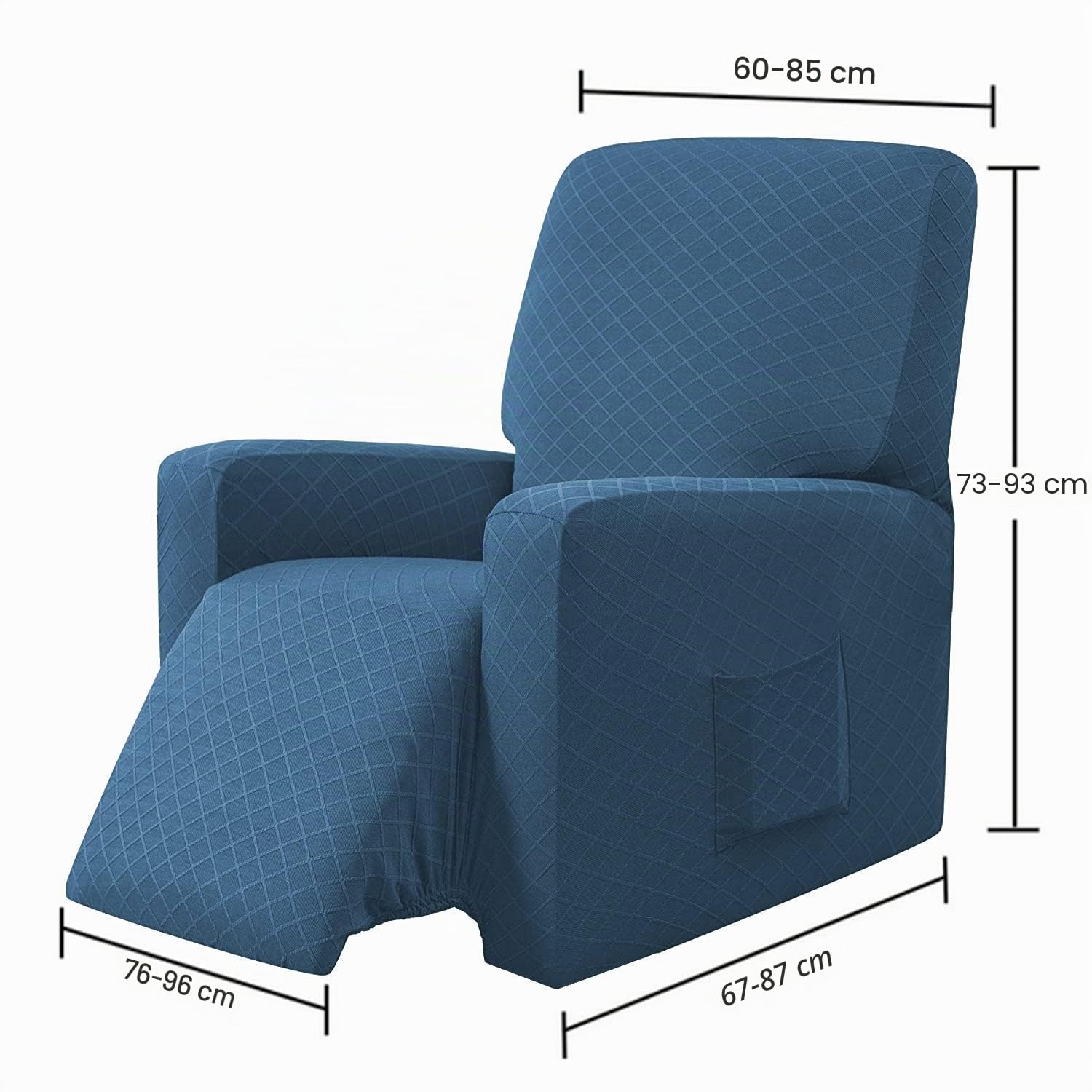 EBETA Fodera per poltrona Relax Elastica Completa Protezione per Poltrona Reclinabile, Fodera per poltrona reclinabile (Blu Jean)