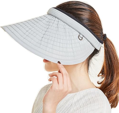 Miniatura 8 de Sombreros de sol de ala ancha ajustable, protección UV, visera de pesca de playa, plegable, multifuncional, grande