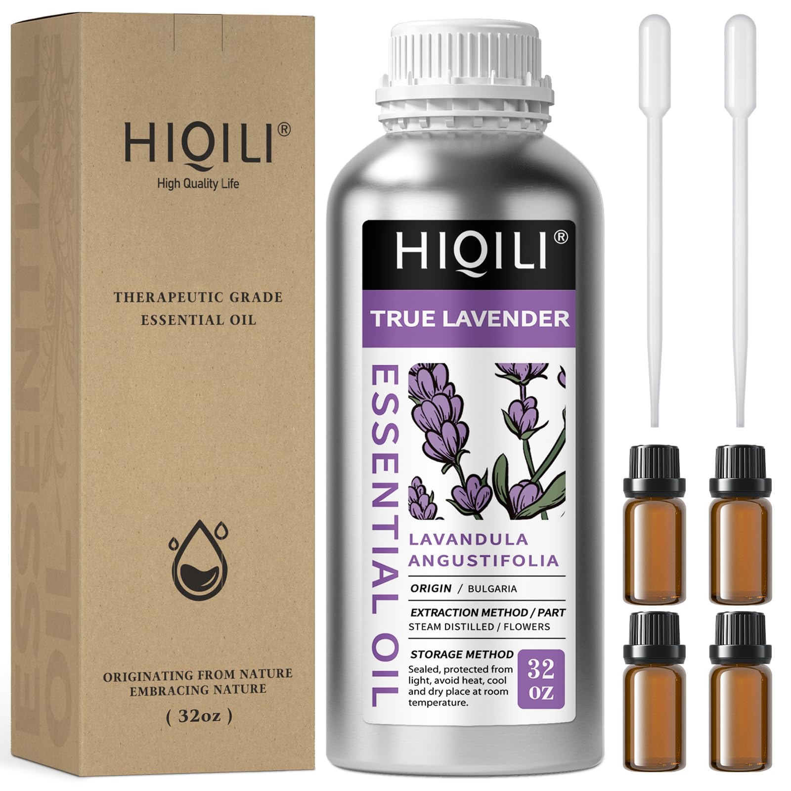 HIQILI Lavender Essential Oil for Aromatherapy, Candle &amp; Soap Making
