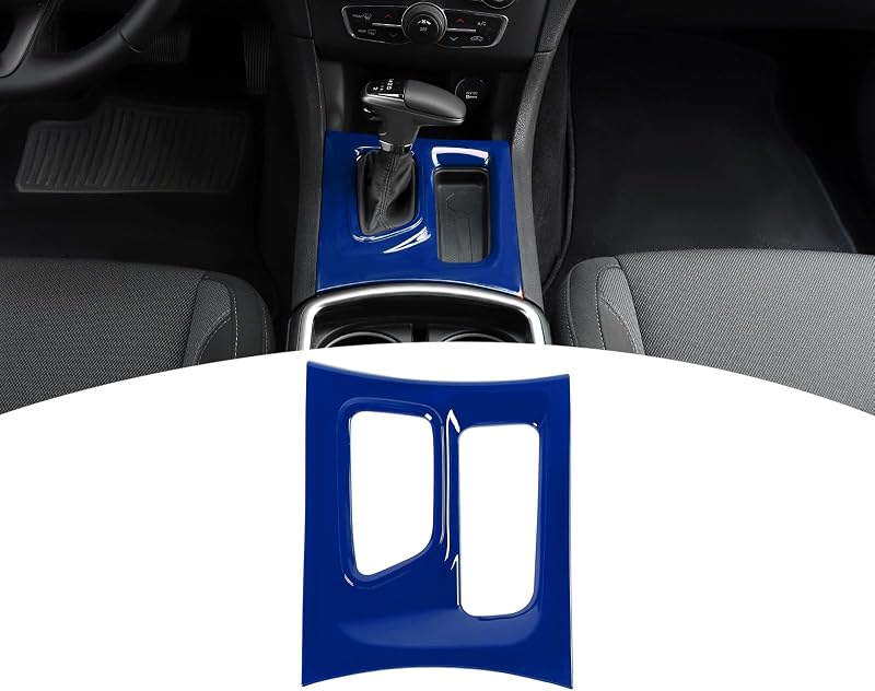 Moldura de acabamento do painel da manopla de câmbio azul PDKLIN para Dodge Charger 2015–2023