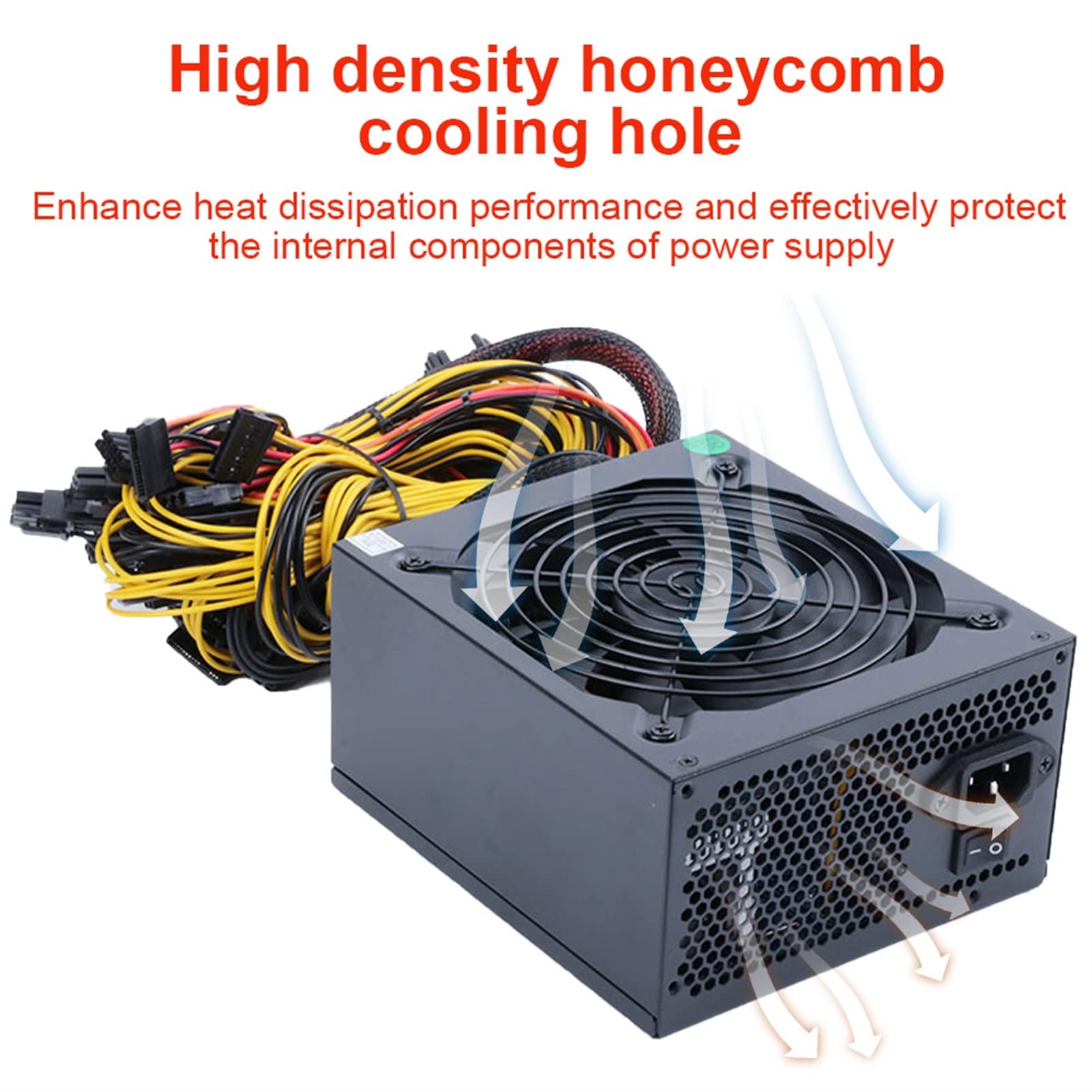 KAVJU 2600W 180V-240V ATX ETHビットコインマイニング電源95％効率サポート8ディスプレイカード g にと KAVJU  2600W 180V-240V ATX ETHビットコインマイニング電源95％効率サポート8ディスプレイカード g にと  KRPW-GR1000W/90+ | 80PLUS GOLD取得 ATX電源 1000W(プラグ ...