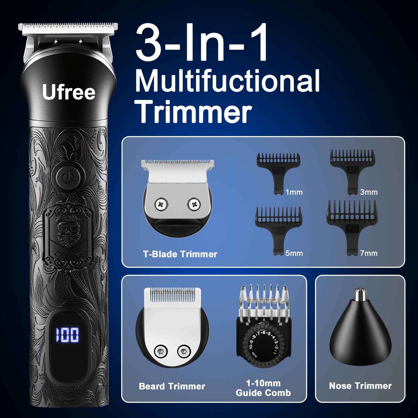 Amazon.com: Ufree Hair Clippers for Men, Beard Trimmer, Foil