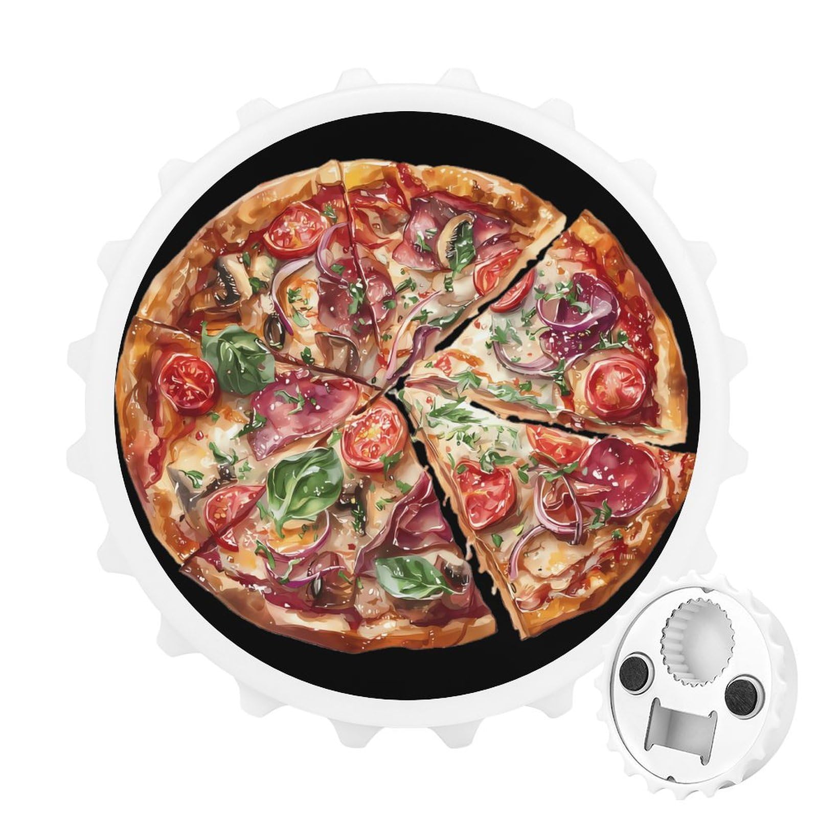 Pizza Spicy Sausage Magnetic Bottle Opener Refrigerator Magnet Fridge Magnets Kitchen Supplies