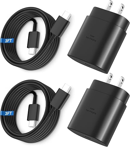 Cargador súper rápido tipo C, cargador de pared USB C de 25 W de carga rápida para Samsung Galaxy S25 UltraS25S25+S24+S24 UltraS24S24+S23 UltraS22