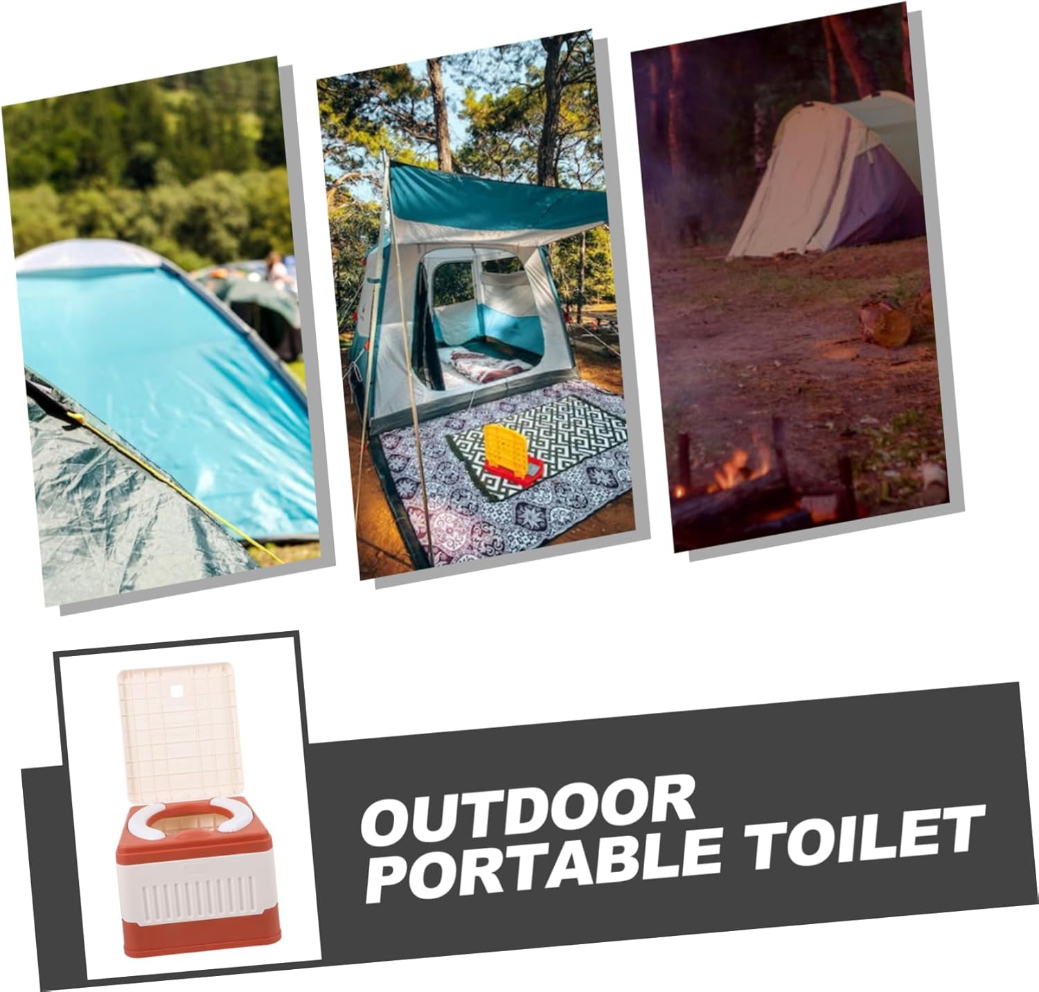 Gatuida Portable Folding Toilet for Outdoor Emergencies Convenient Travel Potty for Adults and Boys and Girls Lightweight and Compact Design for Camping and Road Trips Material
