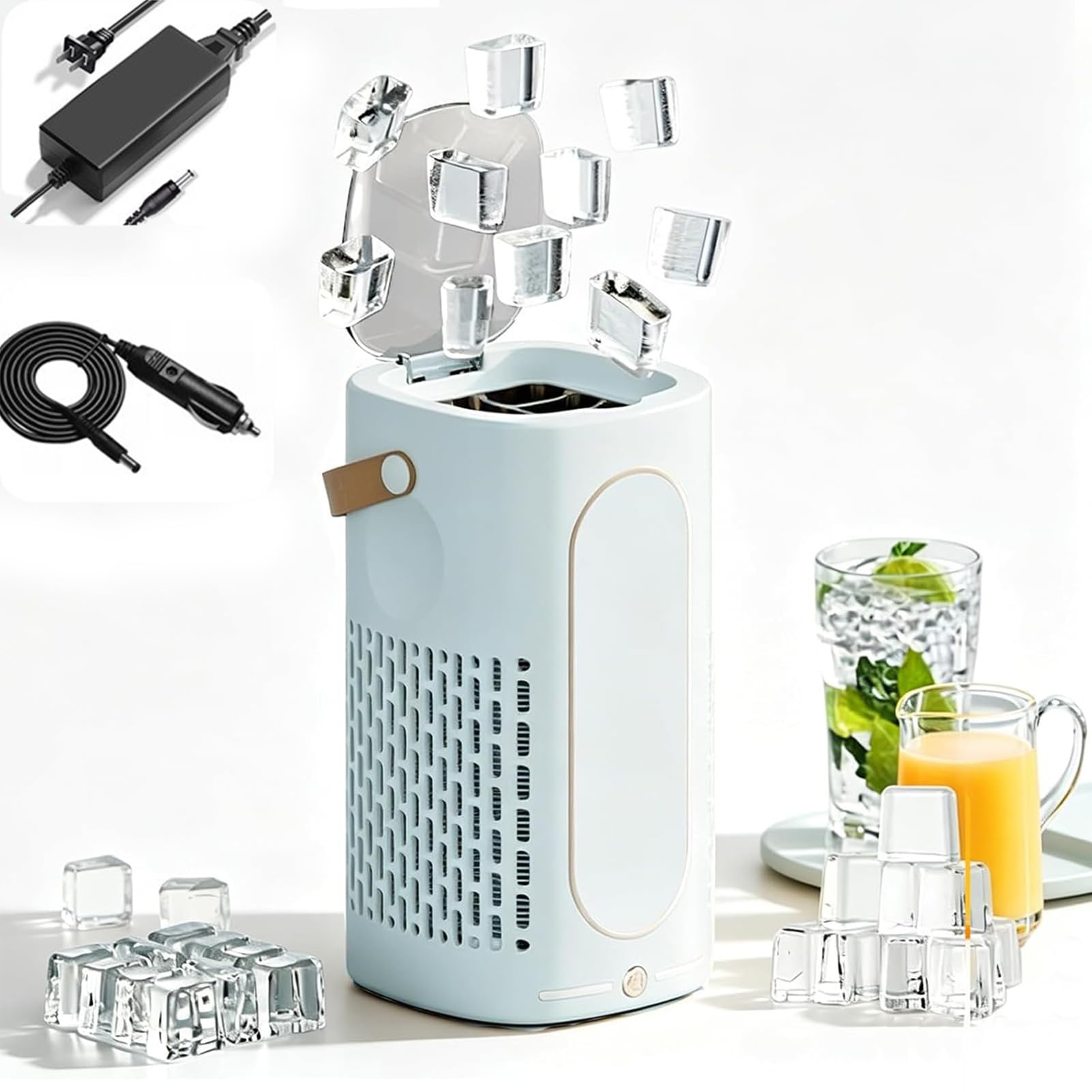Mini-eiswürfelmaschine 12v Dc Aufsatz-eiswürfelmaschine Mit Klappdeckel Für