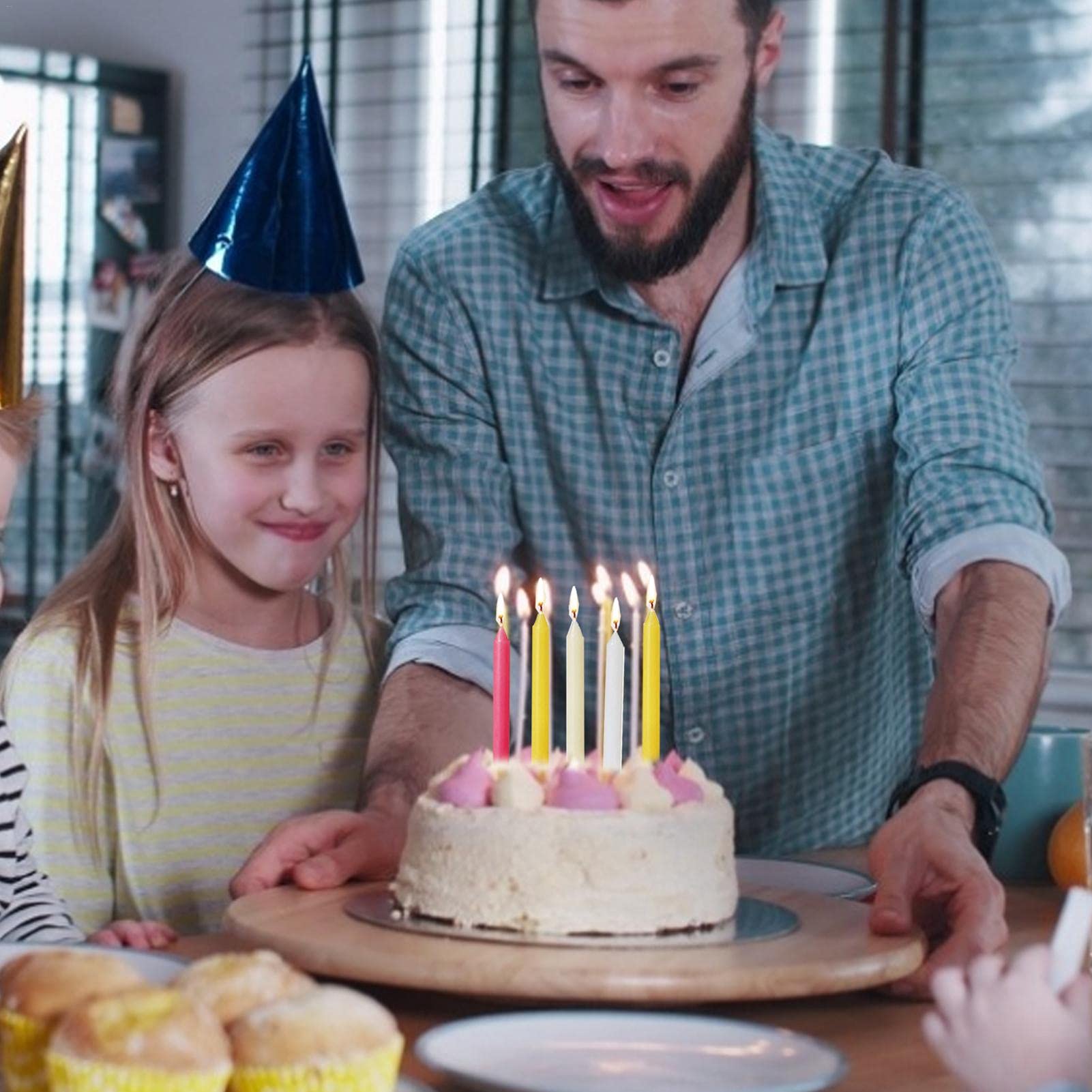 Amazon.co.jp: バースデー カラーキャンドル 100本 ケーキ用