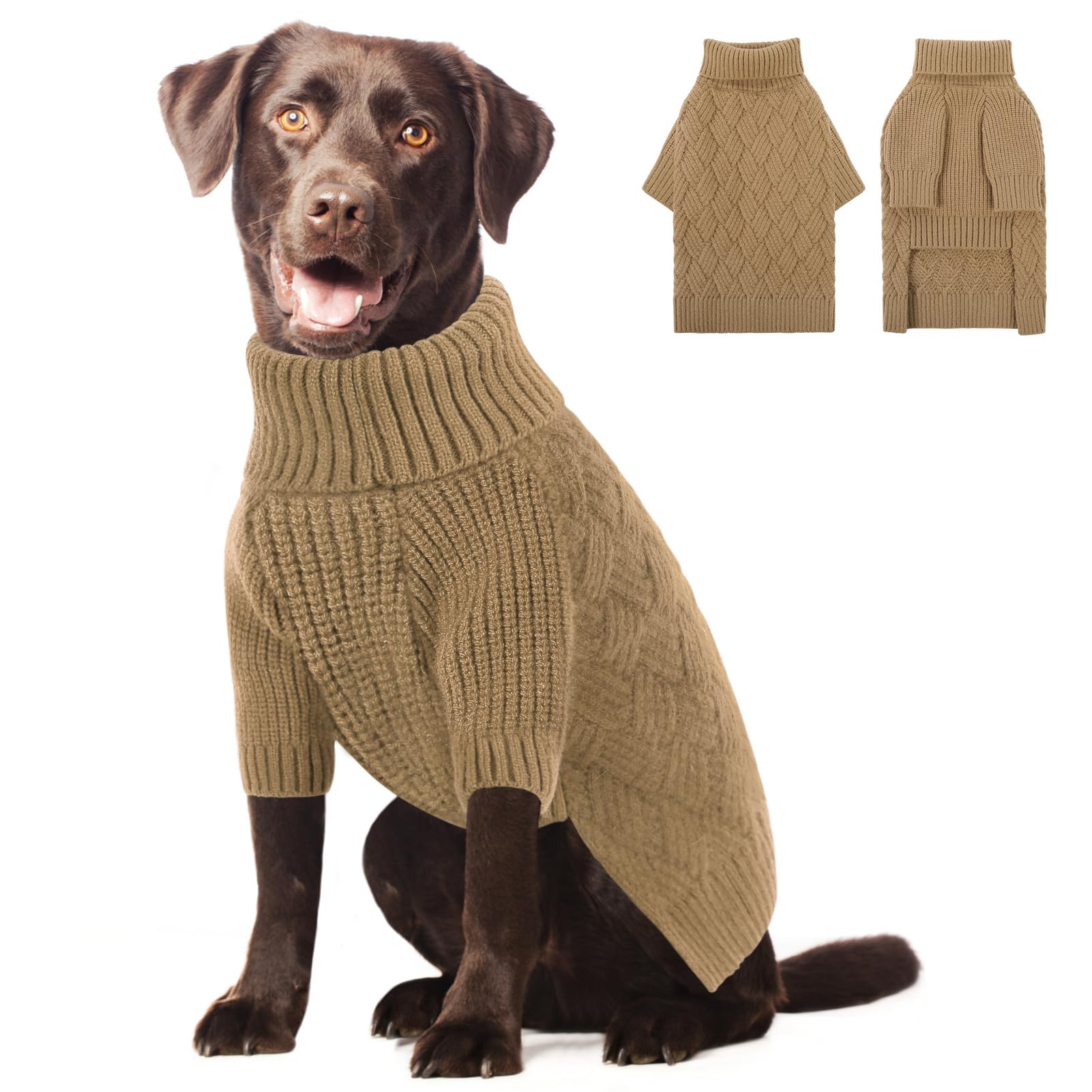 AOFITEE XL Dog Jumper, Turtleneck Dog Jumpers Large Size Dogs