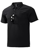 Men's Polo Shirts with Pocket Short Sleeve Quick Dry Moisture Wicking Golf Shirts Business Casual Work Polos