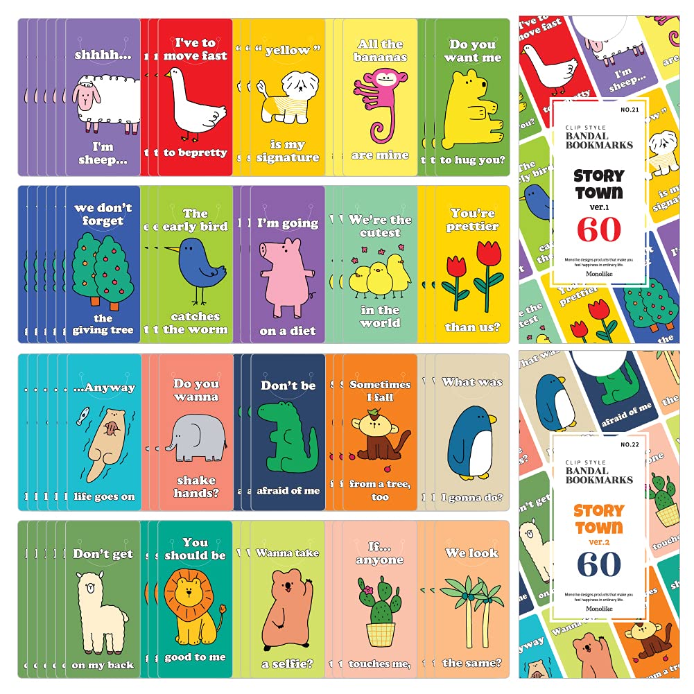 Monolike Bandal Bookmarks Story Town Ver.1 + Ver.2 120 Pieces