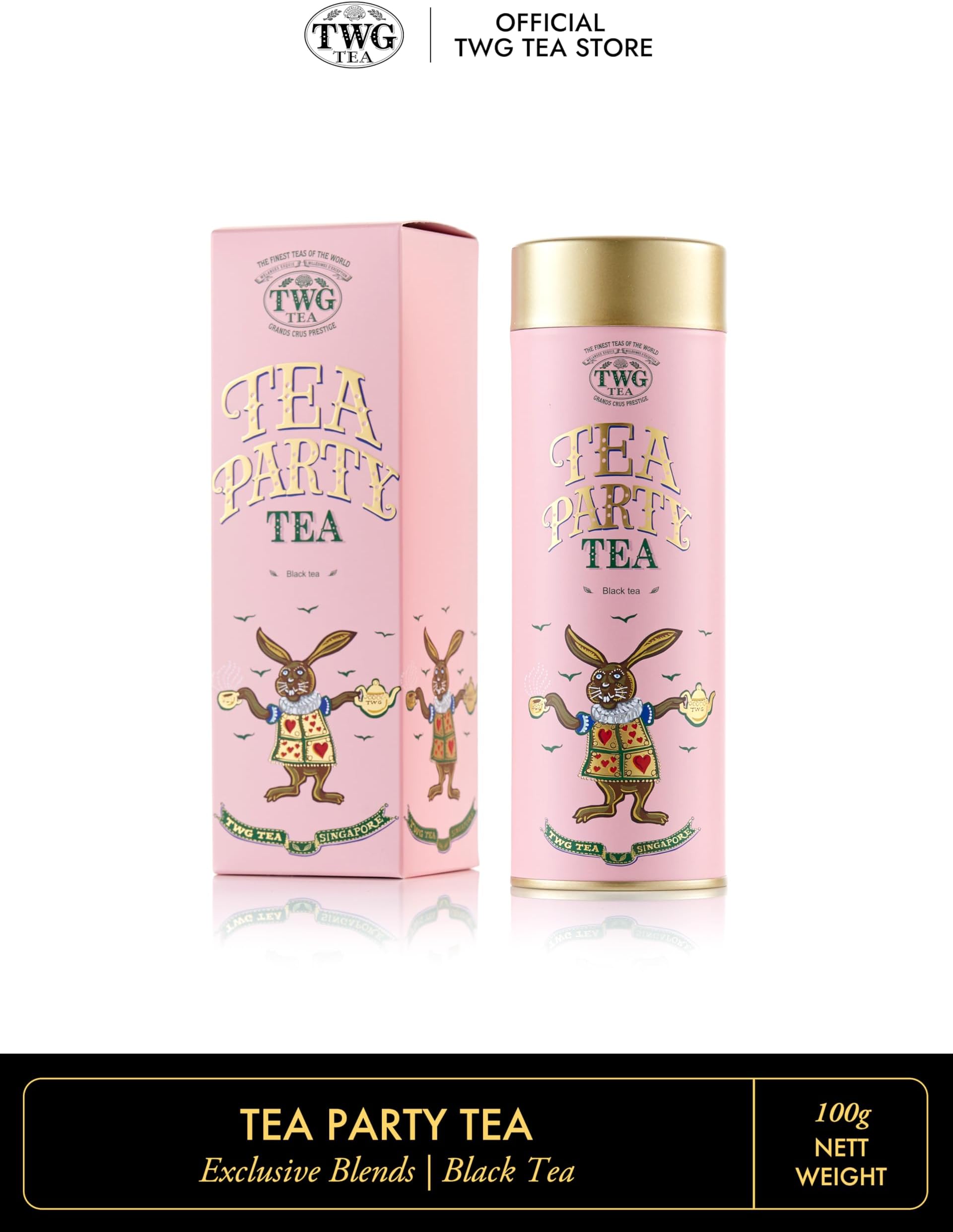 TWG Tea | Tea Party Tea | Black Tea | Marigold & Tropical Fruits | Haute Couture Tin, 100g | Gift Set