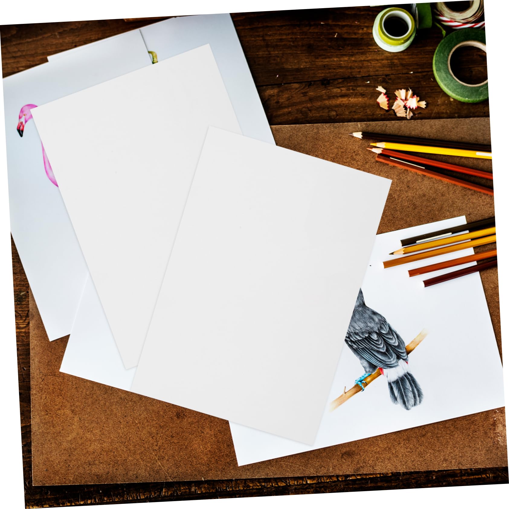 NUOBESTY 400stücke Kunstdruckpapier Zeichenpapier Skizzenblock Glatt Und Glänzend Für Buntstiftzeichnungen Skizzen Nachzeichnen Pastell Aquarell Marker Künstlerbedarf Für Anfänger Und