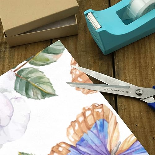 Miniatura 4 de Veundei Papel de regalo Morpho con diseño de mariposas y rosas, rollo de papel de embalaje para cumpleaños, bodas, fiestas, vacaciones, baby shower,