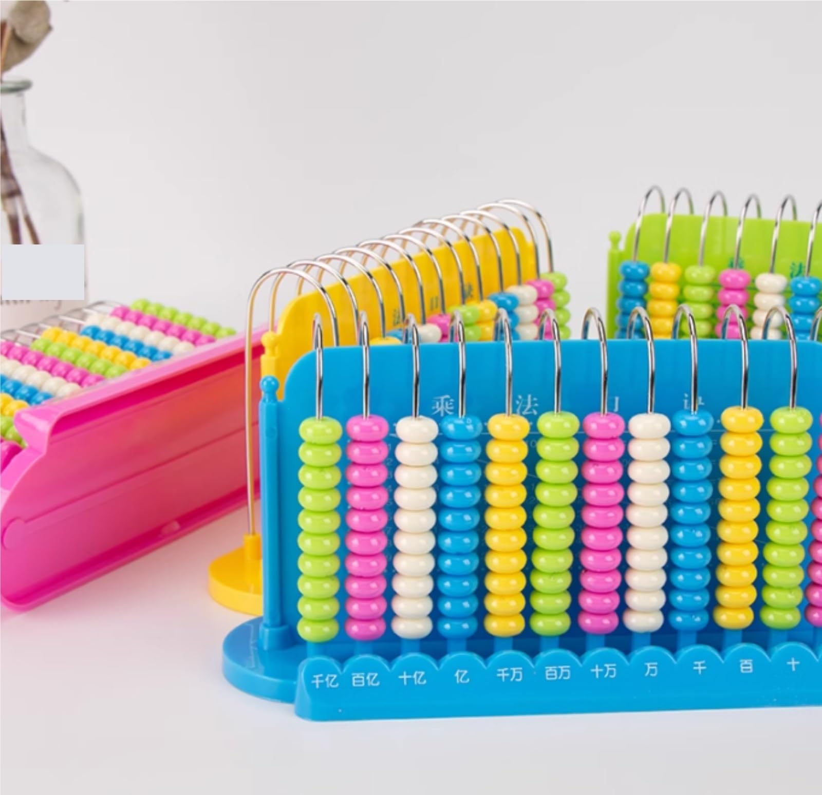 Ábaco Ábaco Educativo De 12 Filas For Contar Matemáticas, Ideal For Preescolar. Acero Inoxidable Plástico Oficina Material(Pink)