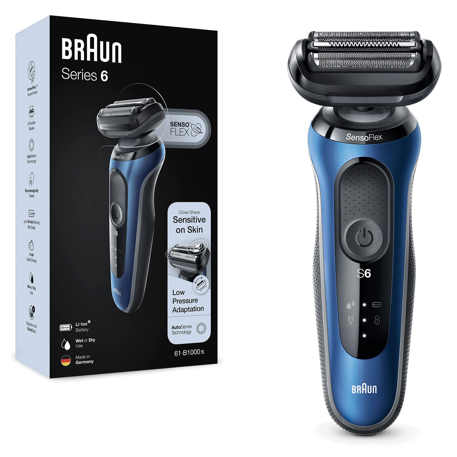Braun Rasoir électrique Series 6 61-B1000s Bleu