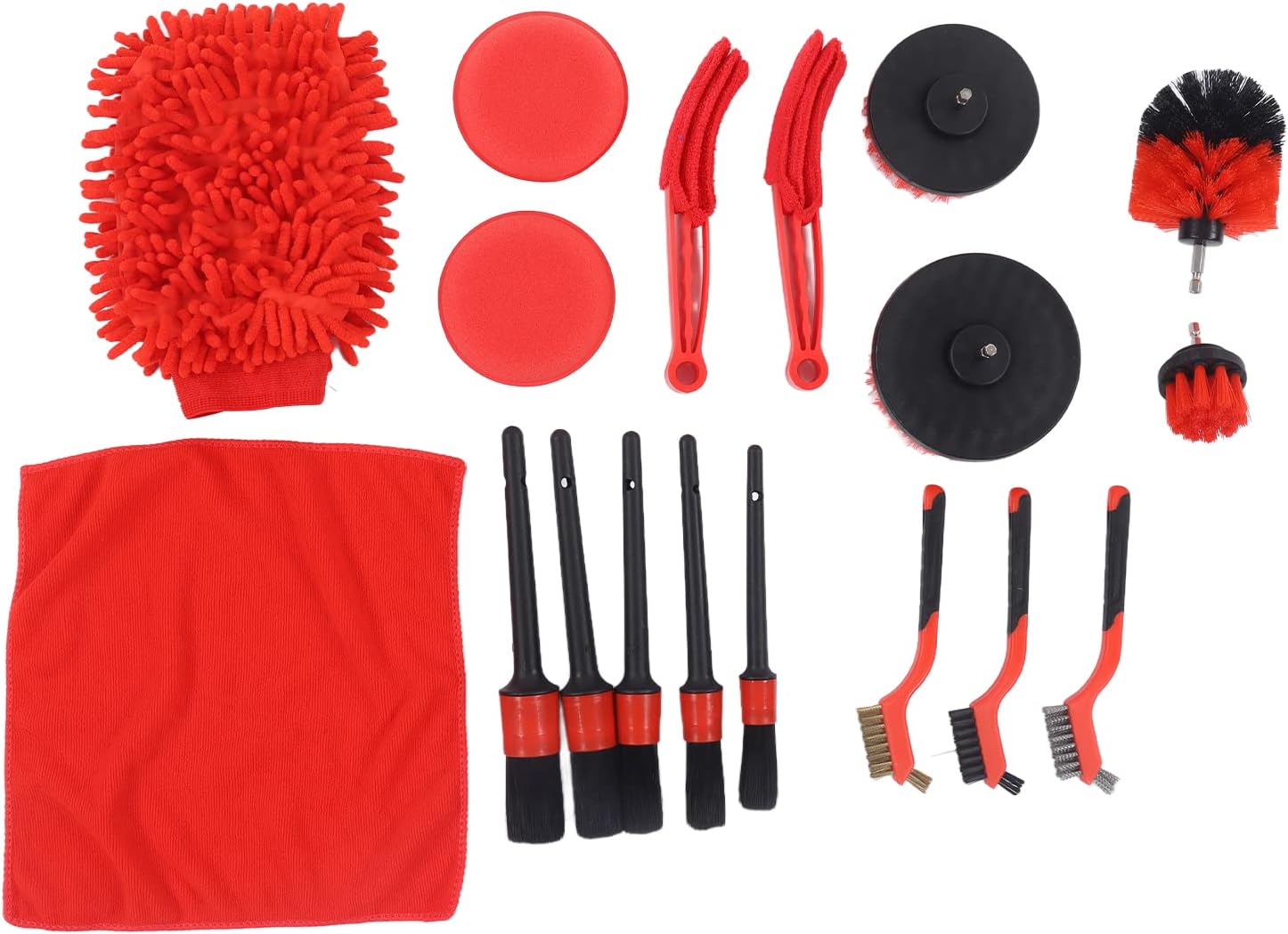 18pcs Car Wash Cleaning Tools Kit, Car Detailing Brush Set