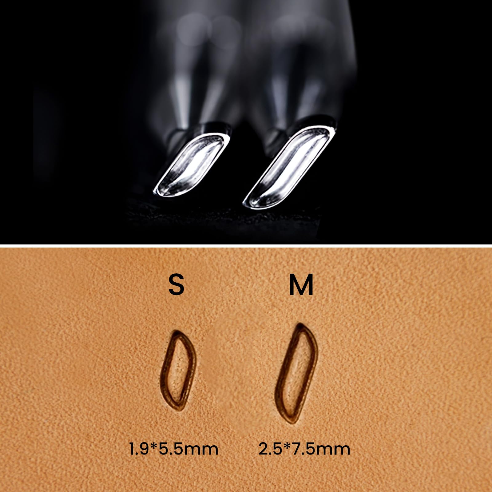 Rope Border Stamp Leather Stamps 304 Steel Leathercraft Staming Tool for Carving DIY (Small)