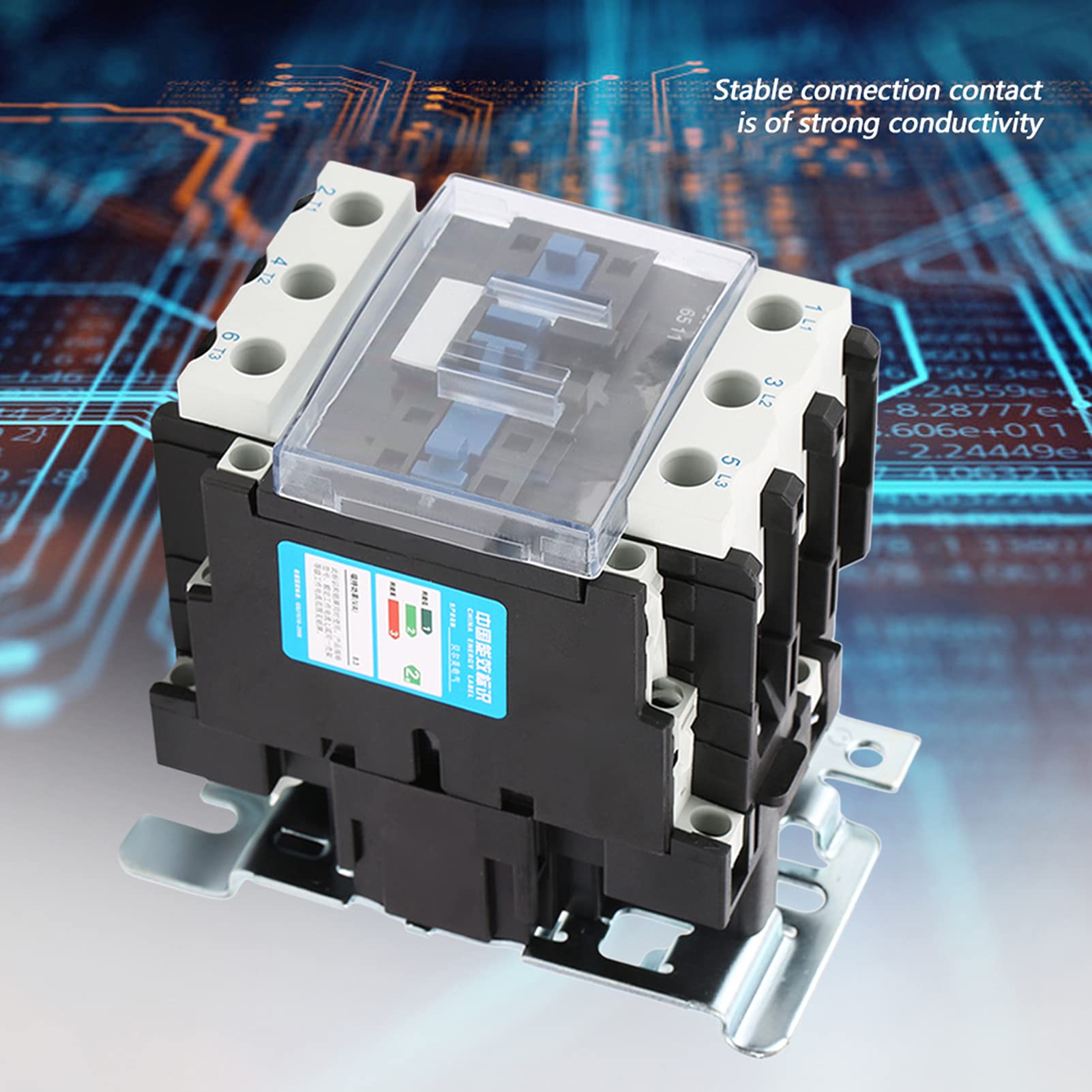 FTVOGUE Contactor de CA 220V 65A Contactor Eléctrico Industrial para
