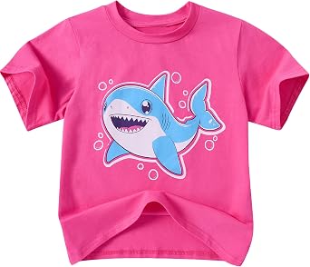 RAISEVERN Girls Clothes Cute Graphic Shirts Kids Short Sleeve T-Shirt Ocean Tee Tops Outifits