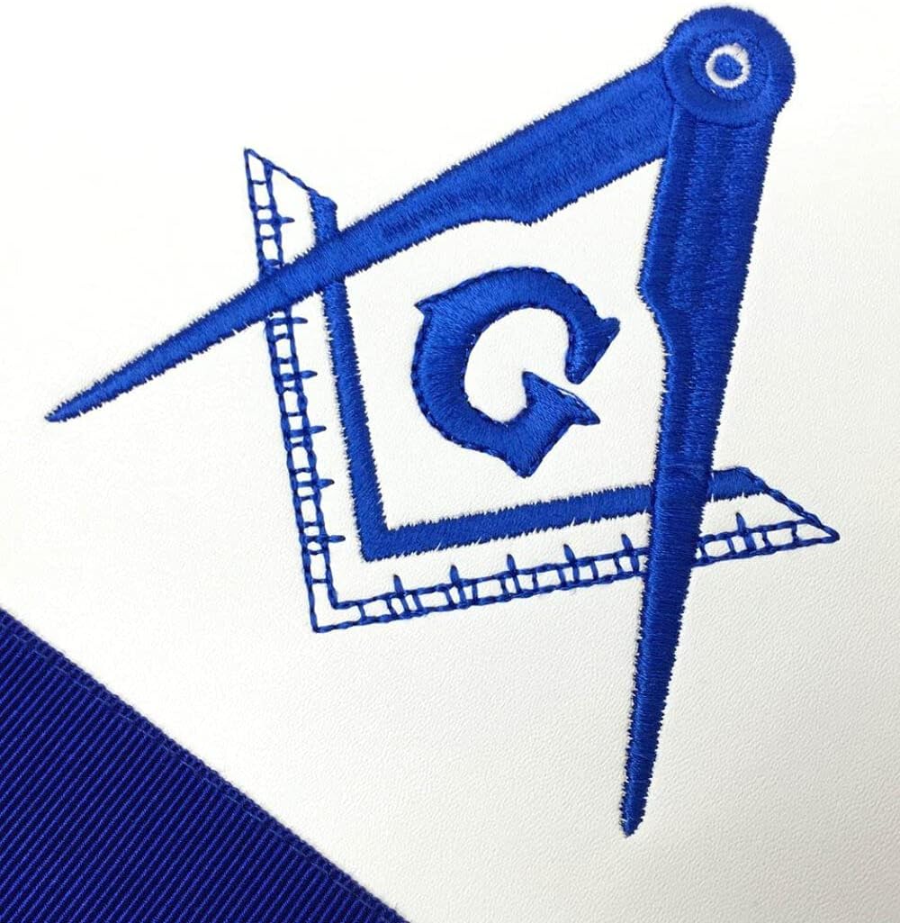 Bricks Masons Master Mason Blue Lodge Apron - White & Blue with Different Materials