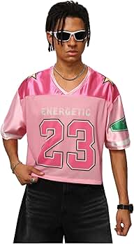 SHENHE Men's Graphic Football Jersey Short Sleeve Number