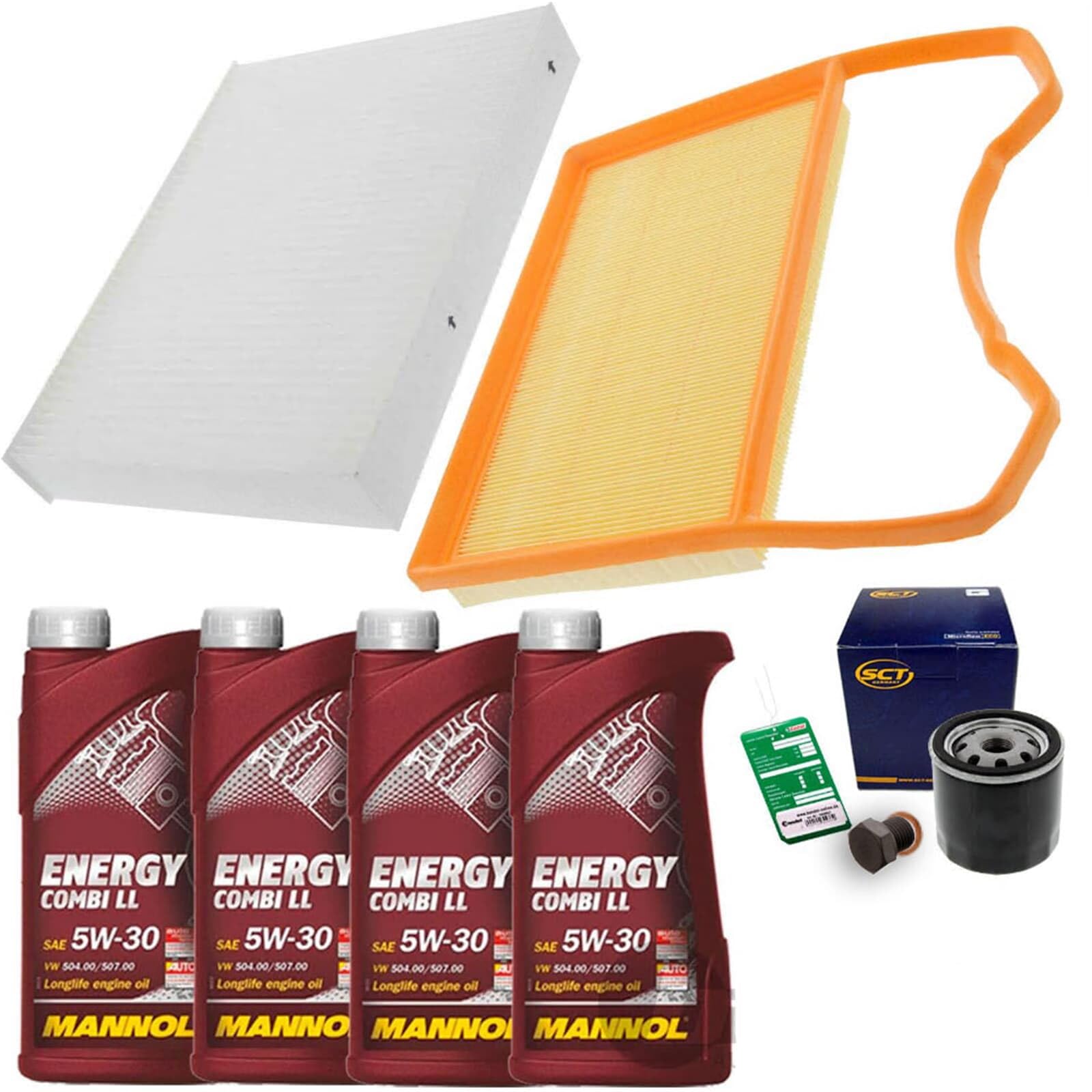 Inspektions Satz Paket Filter Motoröl 5W30 1.0 | SM836 /(OC295)+SB2391+LA811+4L Combi LL Kompatibel mit Citigo (NF1),Load Up! (121, 122, BL1, BL2),Mii (KF1, KE1),UP! (121, 12